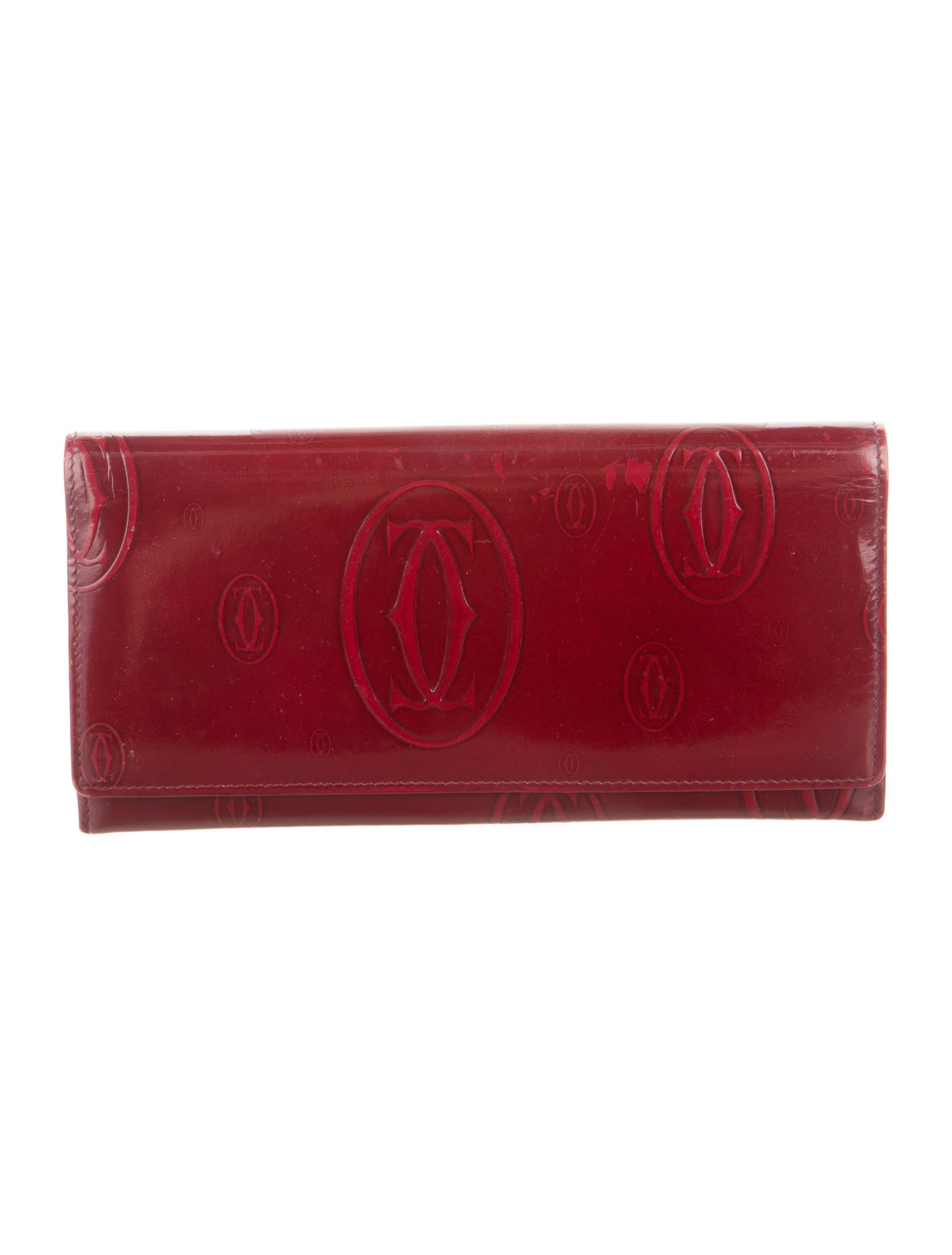 Cartier Patent Leather Continental Wallet