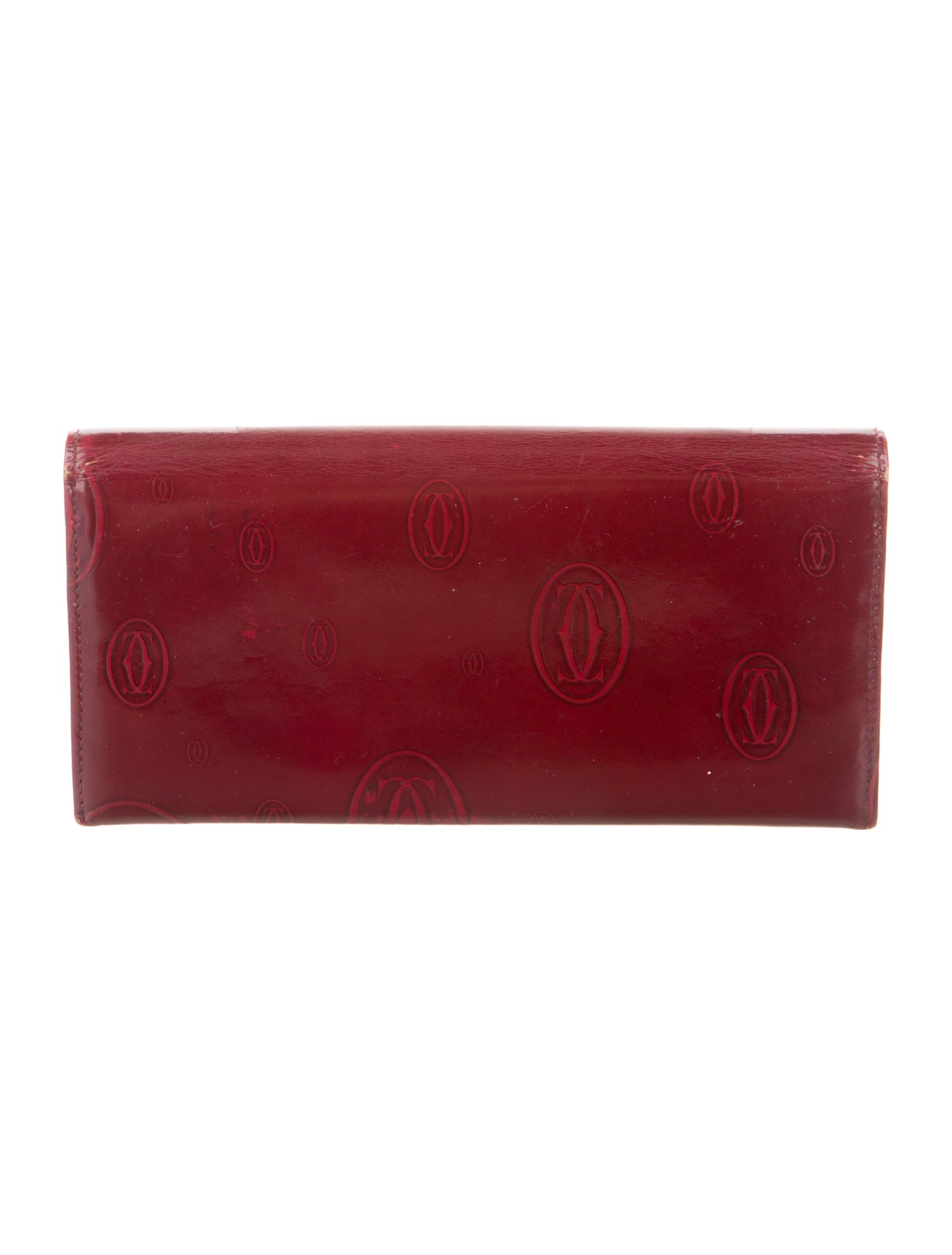 Cartier Patent Leather Continental Wallet