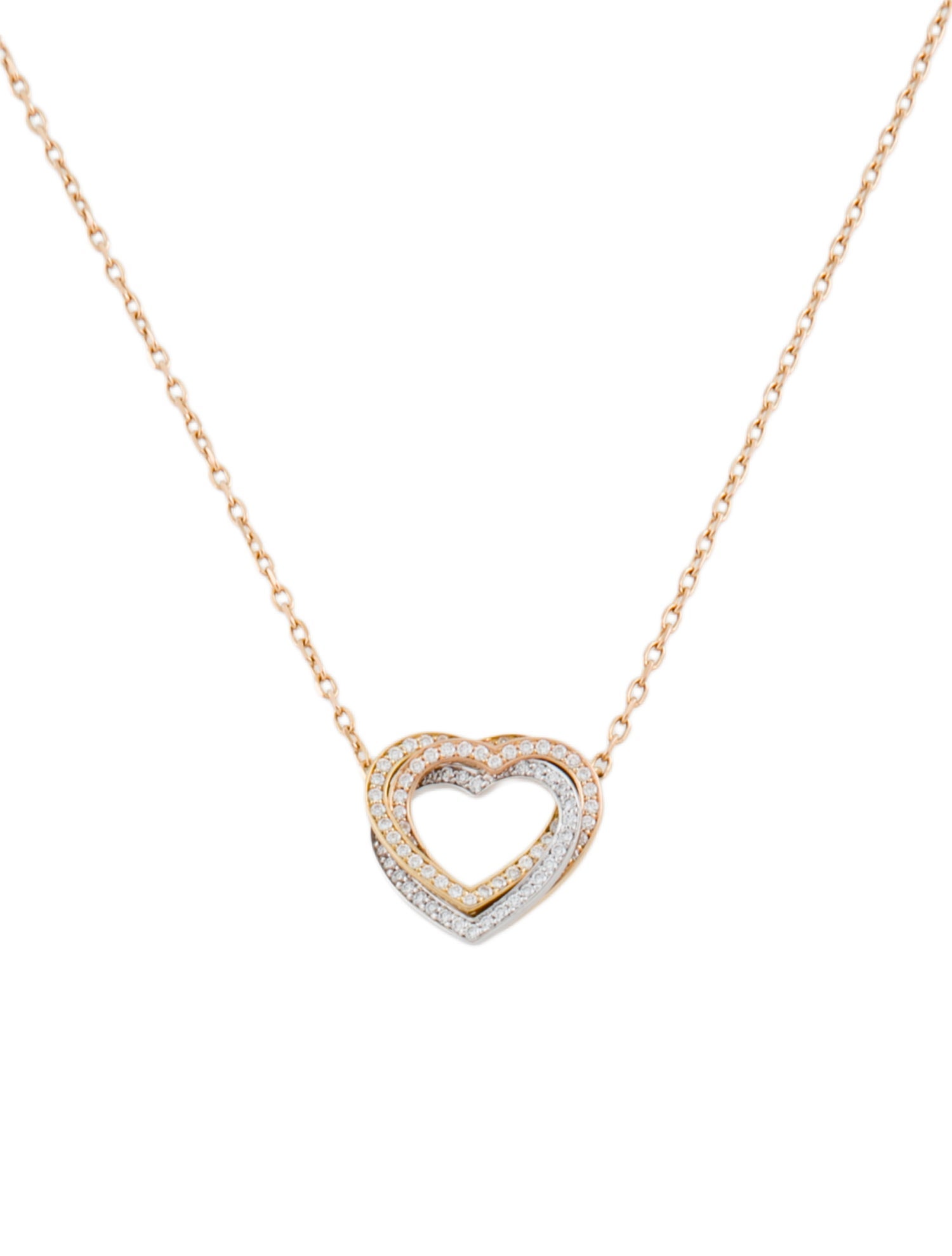 Cartier Diamond Trinity Heart Necklace