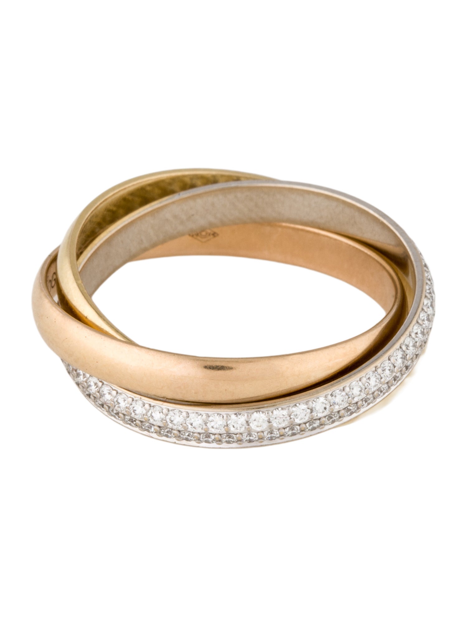Cartier Half-Paved Small Trinity Ring