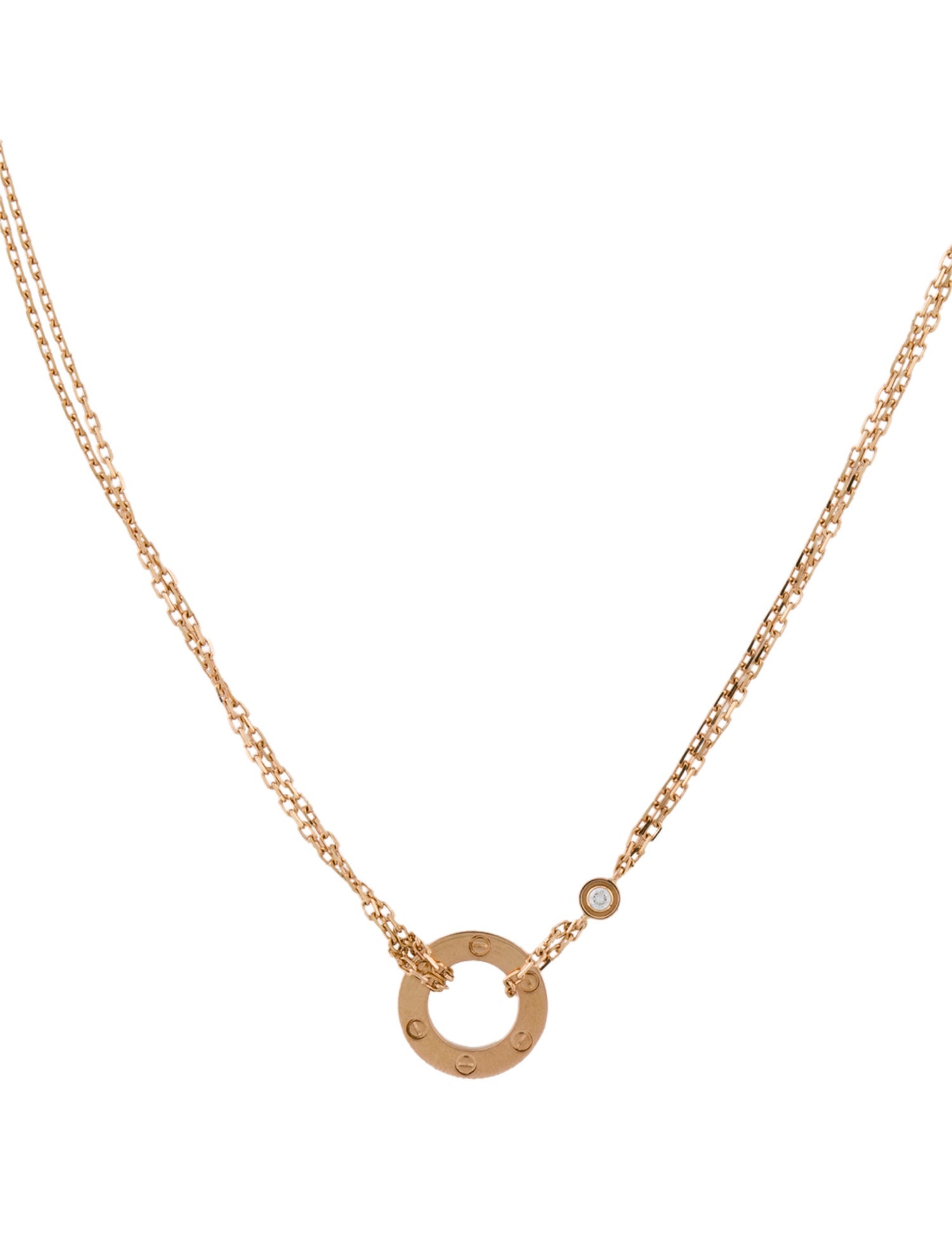 Cartier 2 Diamonds LOVE Pendant Necklace