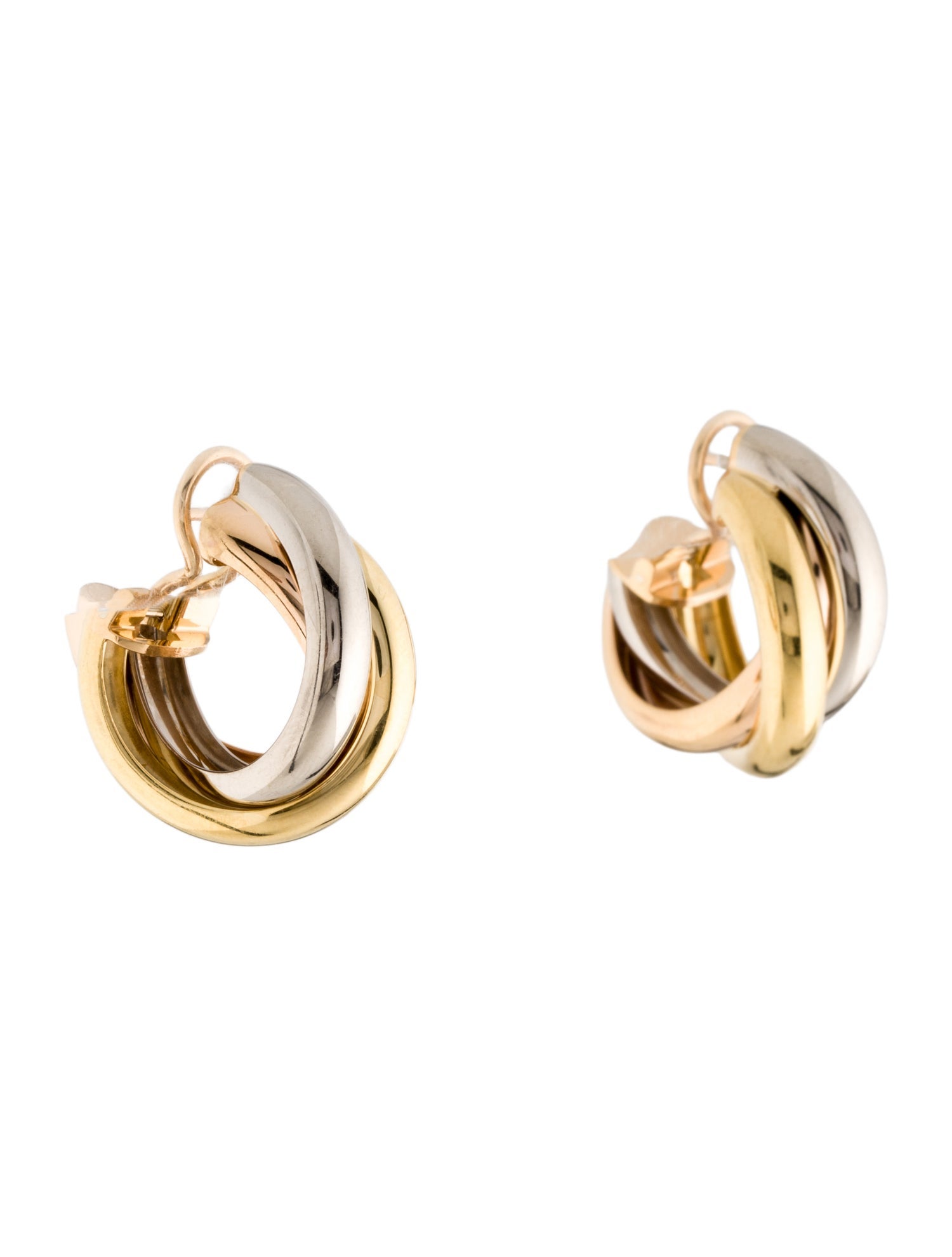 Cartier Vintage Classic Trinity Hoop Earrings