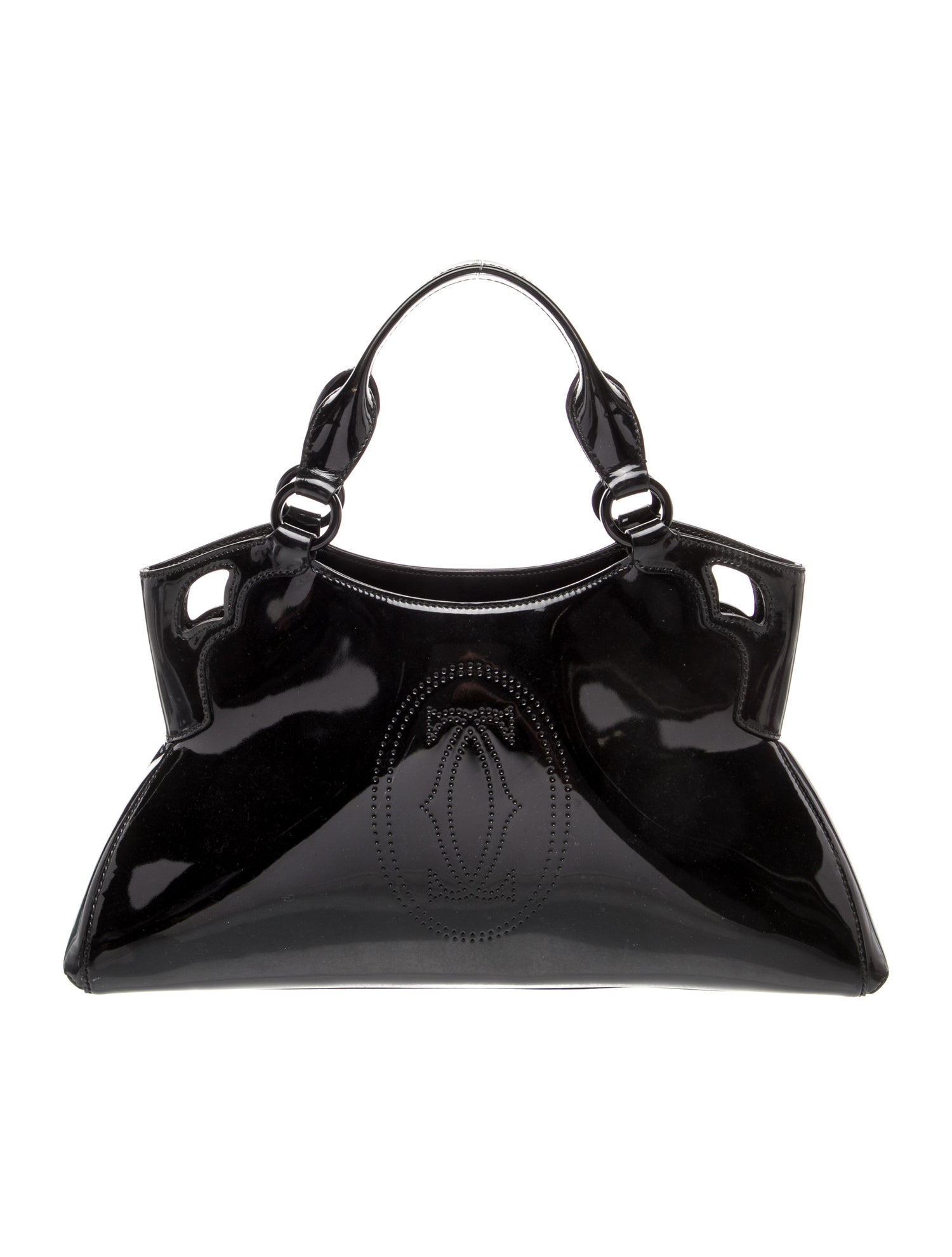 Cartier Patent Leather Top Handle Bag