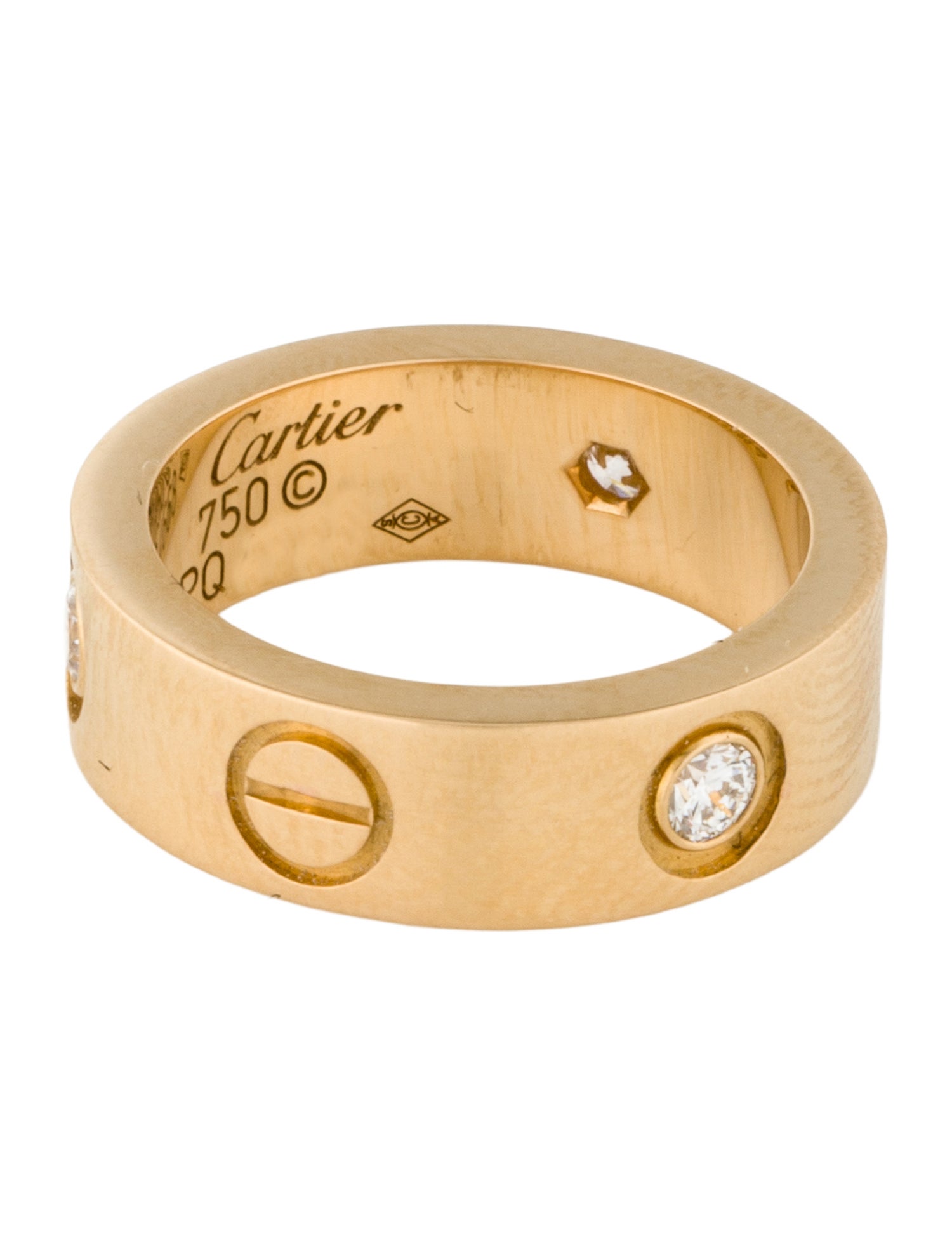 Cartier 3 Diamond Classic LOVE Ring