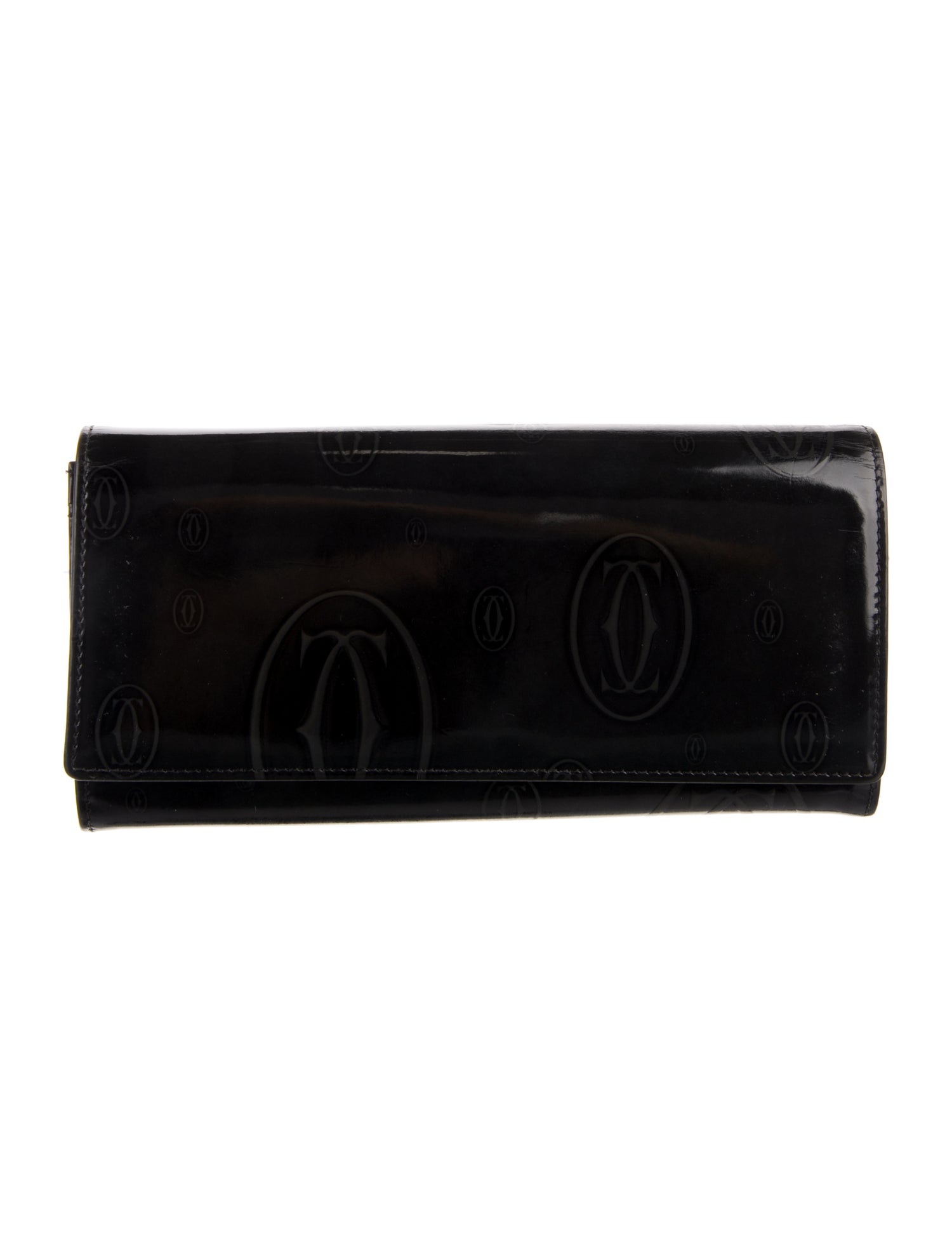 Cartier Patent Leather Continental Wallet