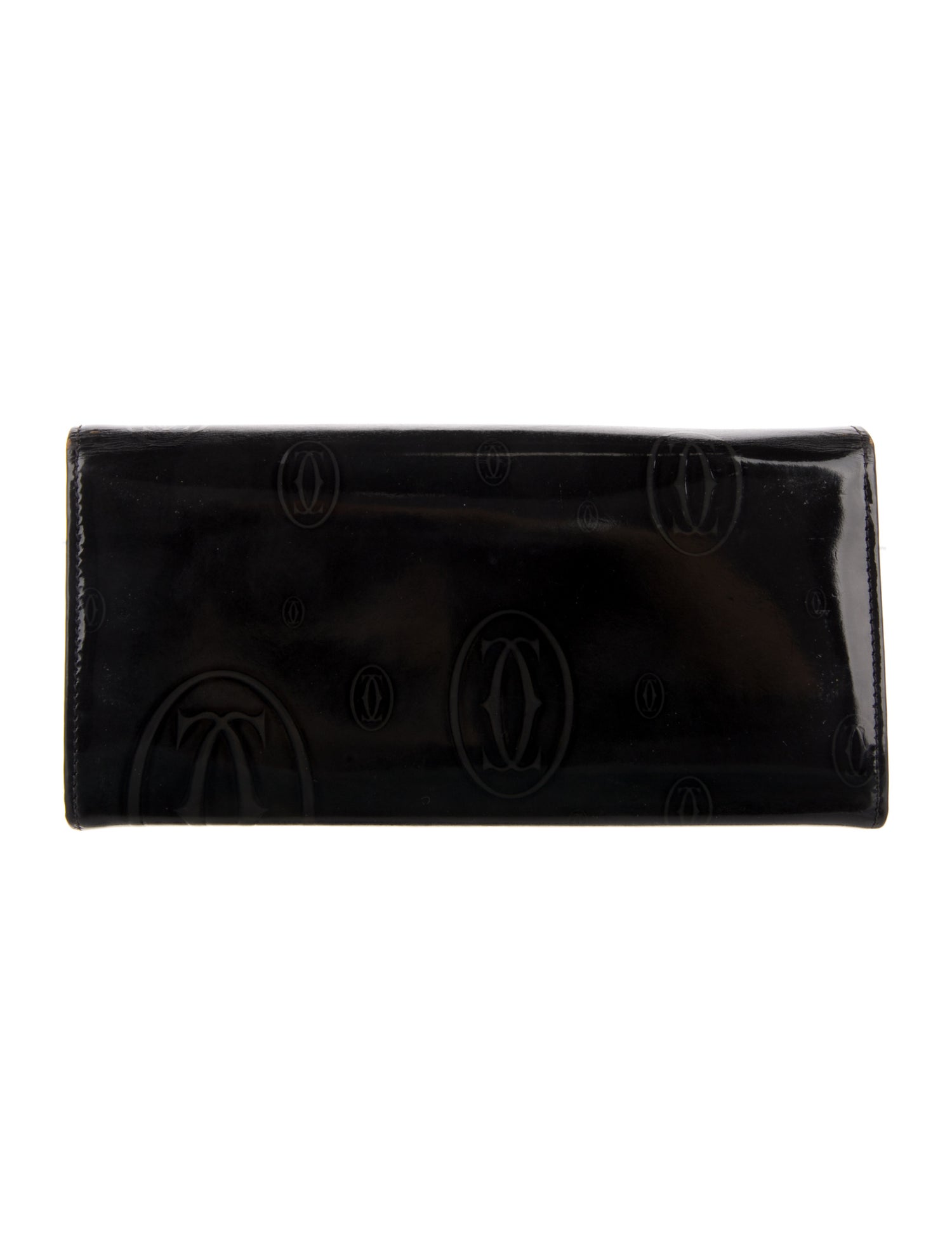 Cartier Patent Leather Continental Wallet