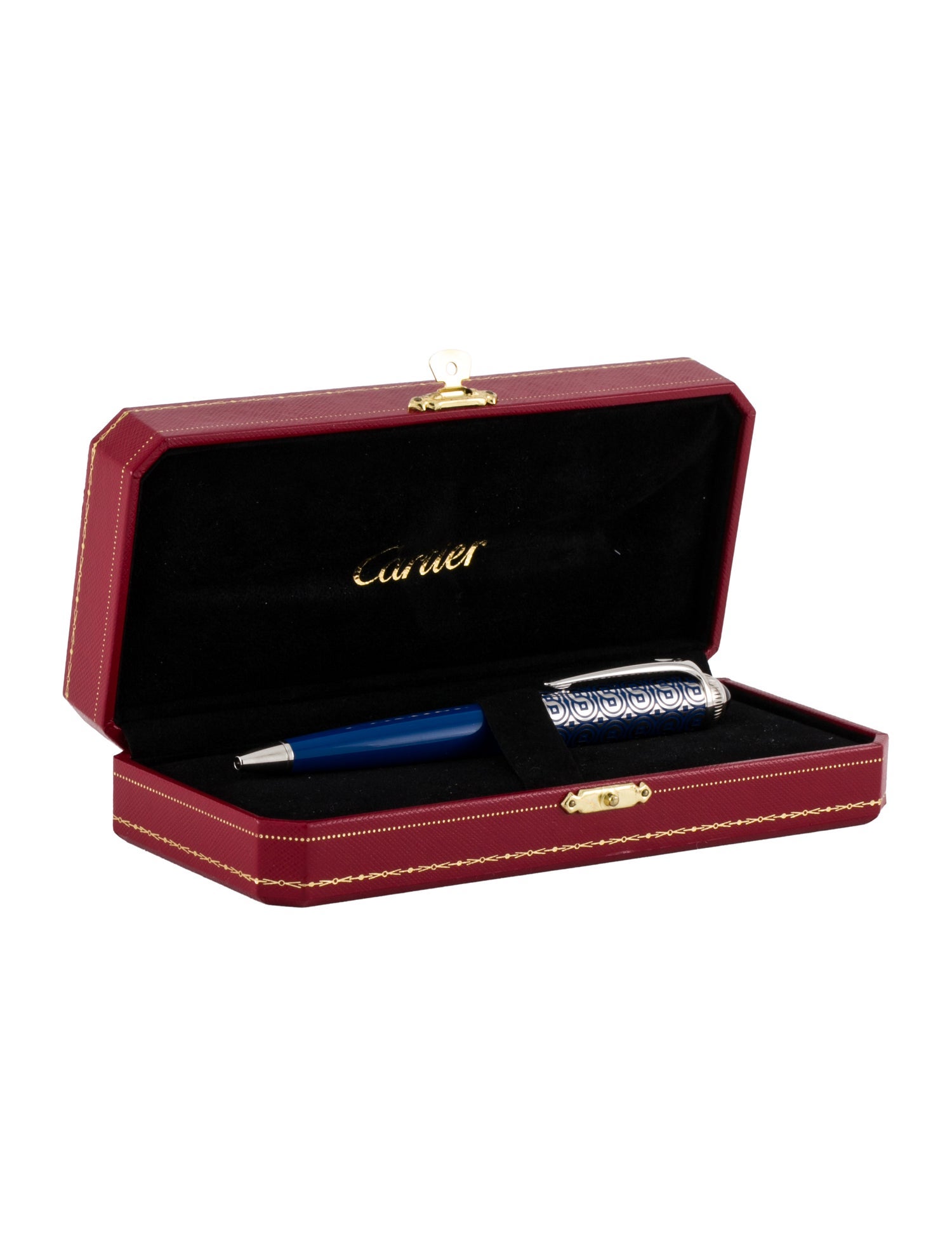 Cartier Blue Oriental Roadster Ballpoint Pen