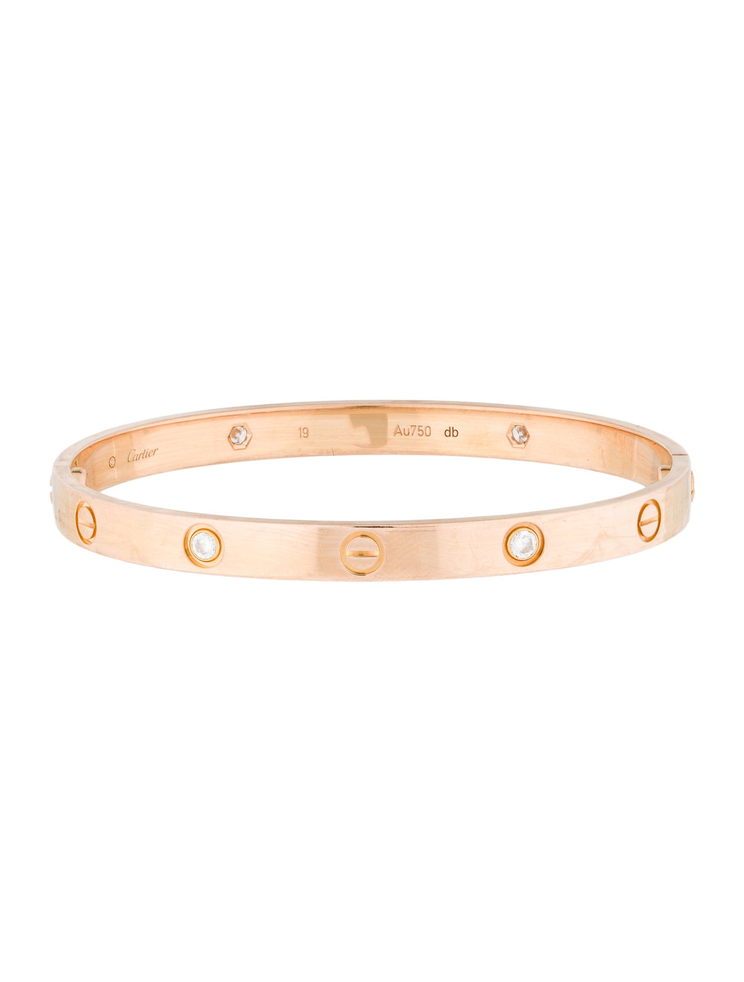 Cartier LOVE Bracelet, Classic Model, 4 Diamonds