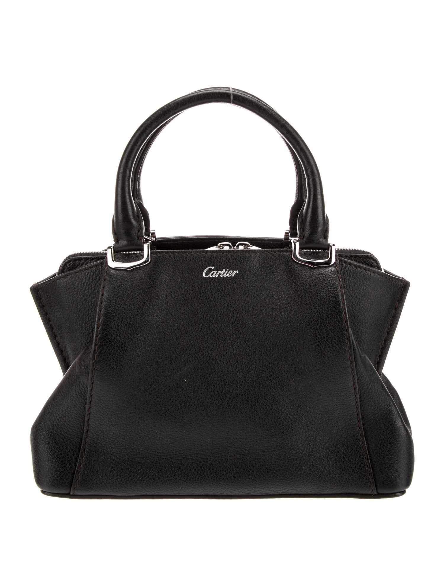 Cartier Leather Top Handle Bag