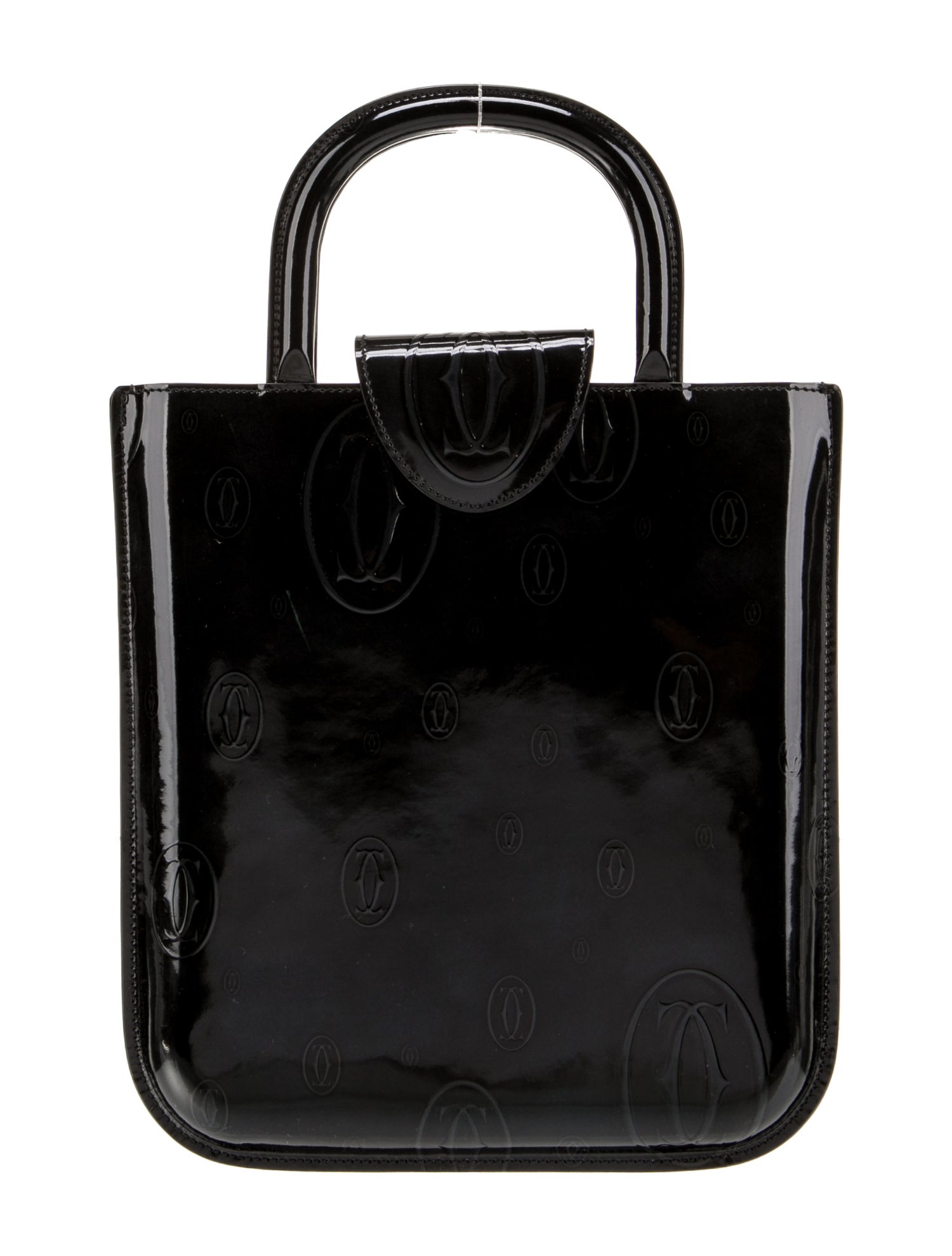 Cartier Patent Leather Top Handle Bag Vintage