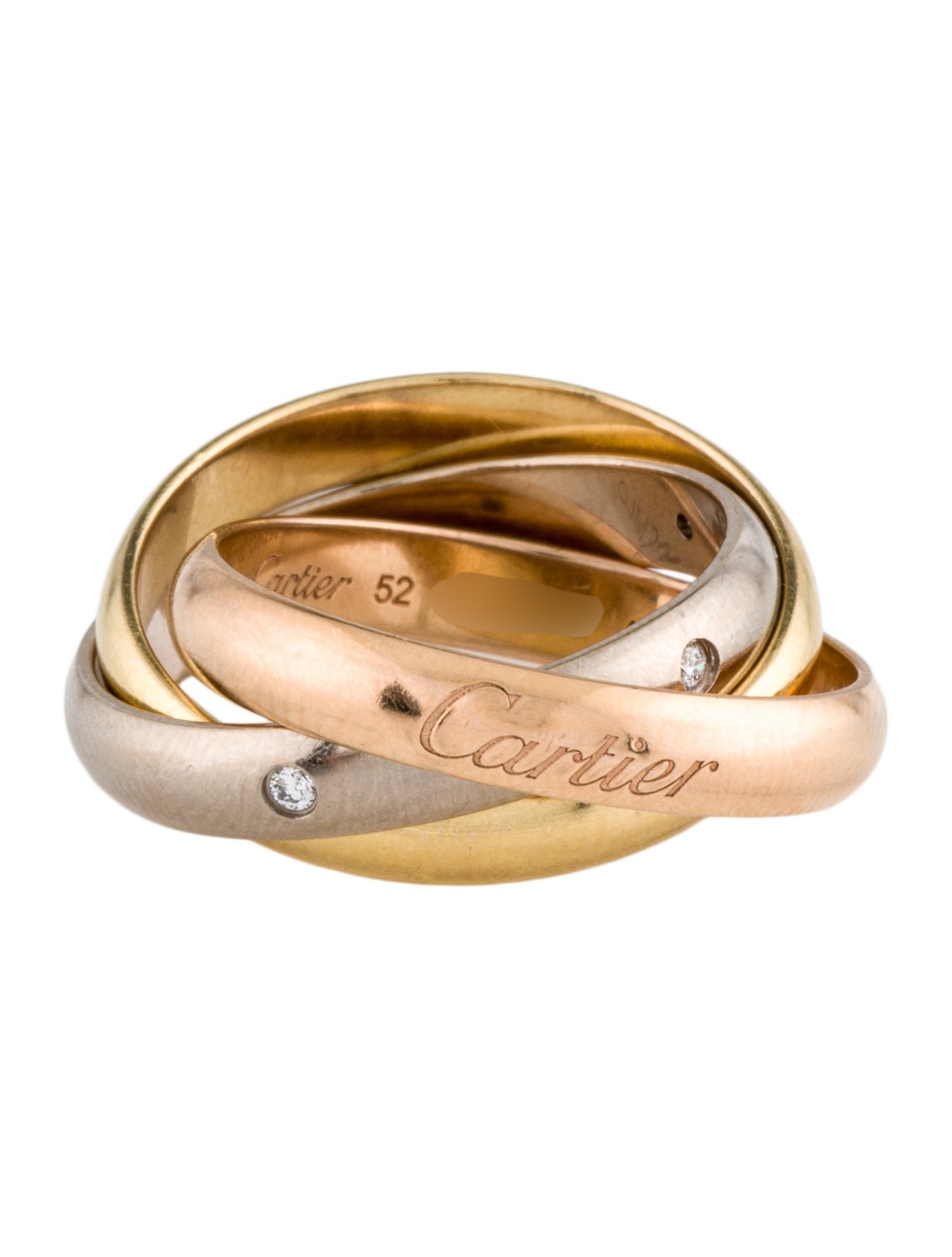 Cartier 5 Diamond Classic Trinity Ring