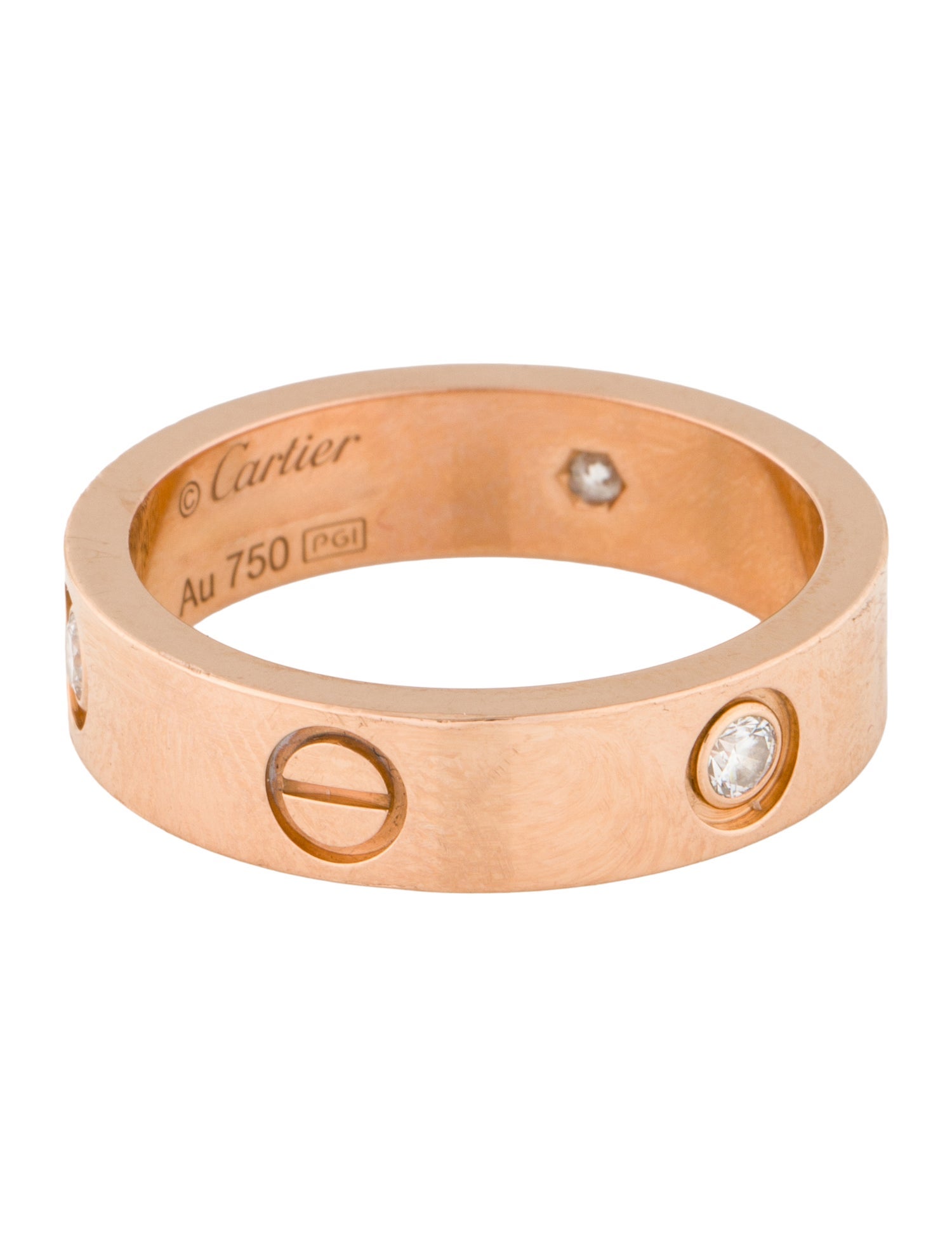 Cartier 3 Diamonds LOVE Ring, Classic Model