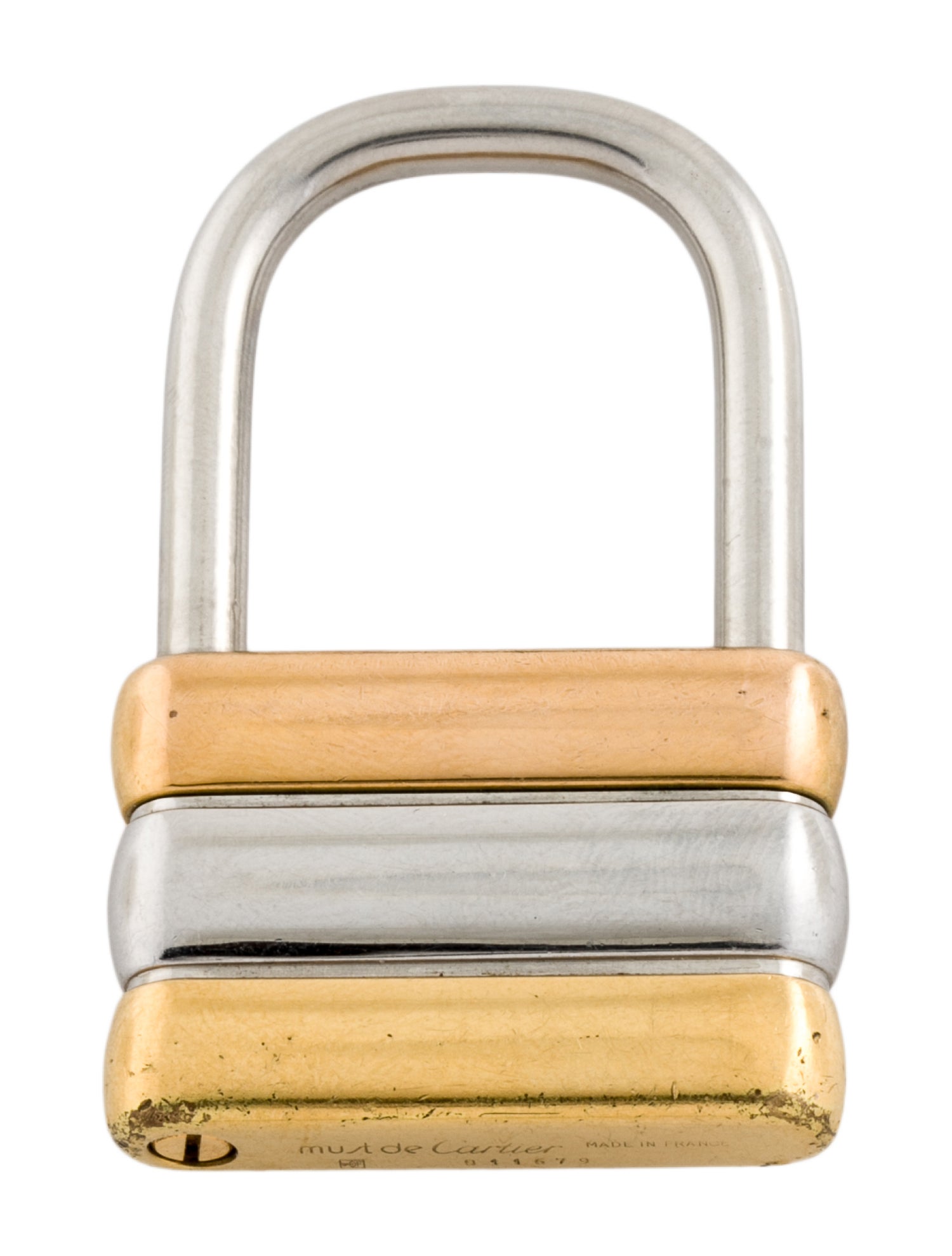 Cartier Stainless Steal Padlock Key Ring