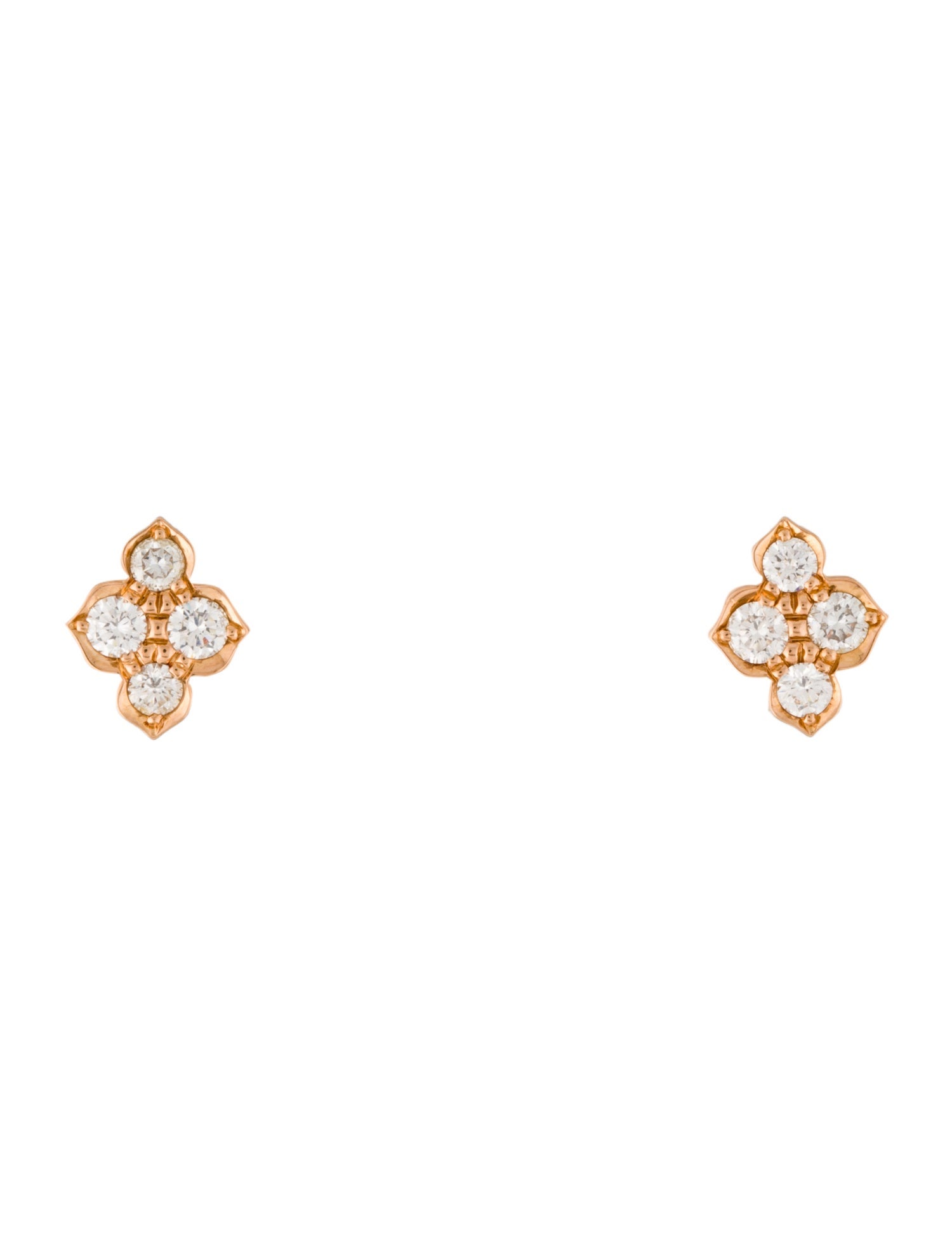 Cartier Hindu Floral Stud Earrings