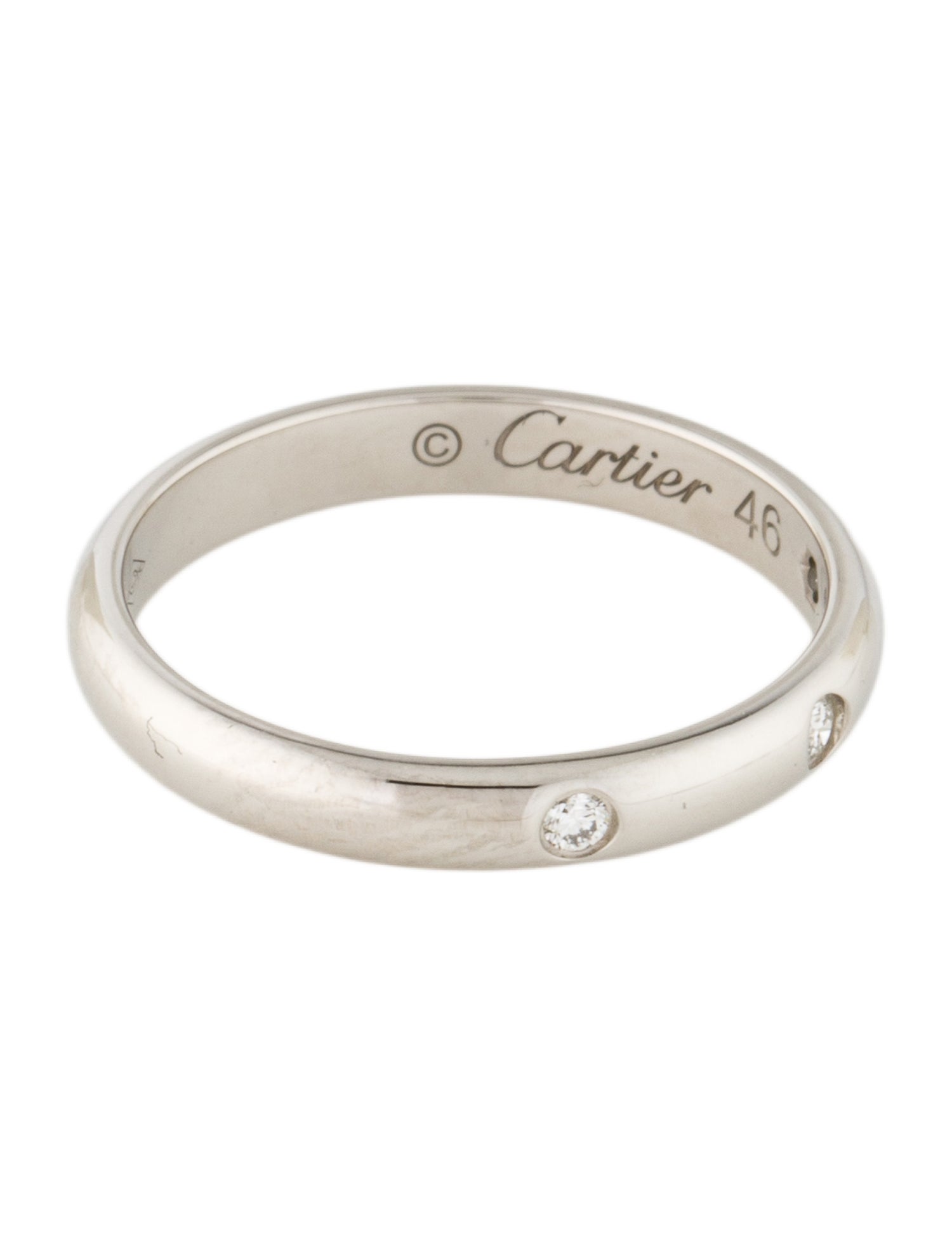Cartier 1895 Wedding Band, 3 Diamonds