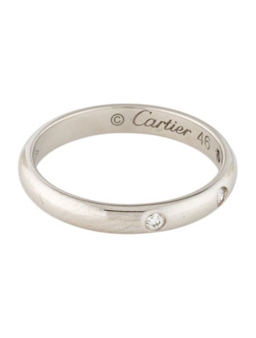 Cartier Band 1895 Wedding Band, 3 Diamonds 46 | 3.5