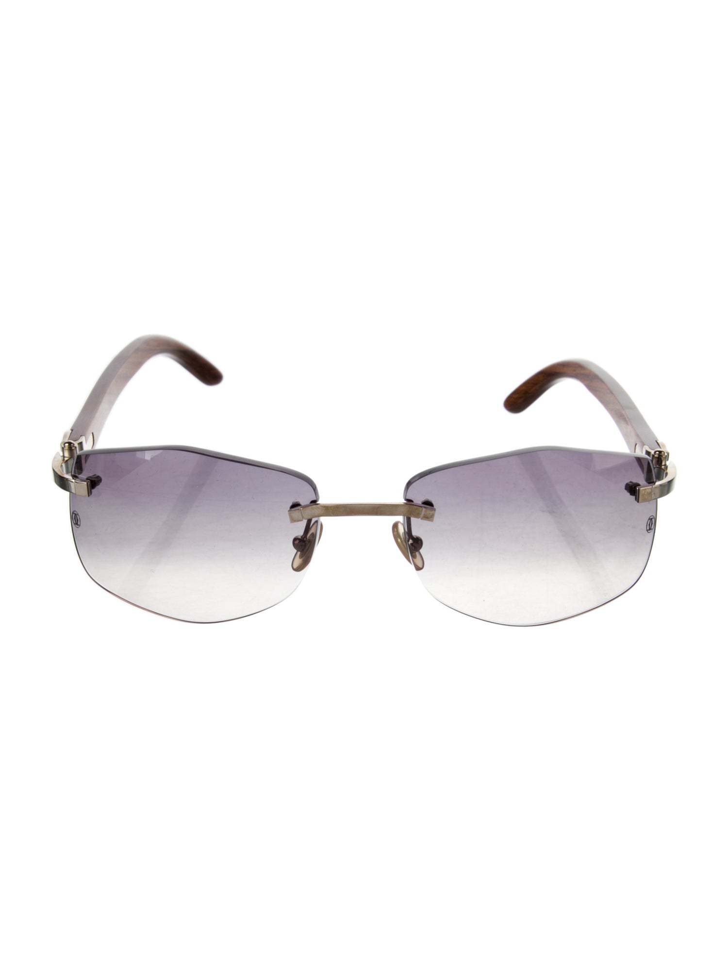 Cartier Genuine Horn C Decor Square Sunglasses