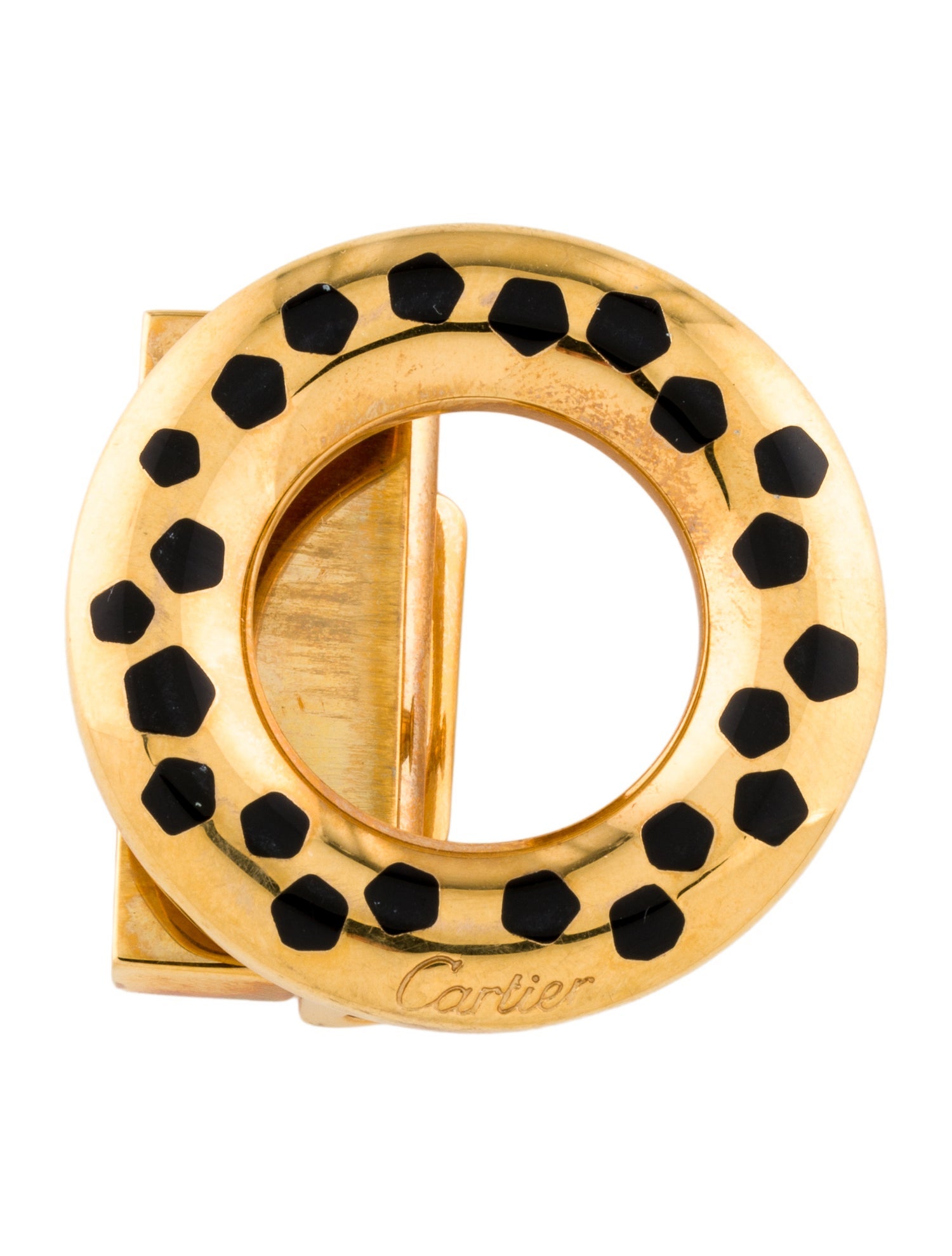 Cartier Gold-tone Printed Buckle