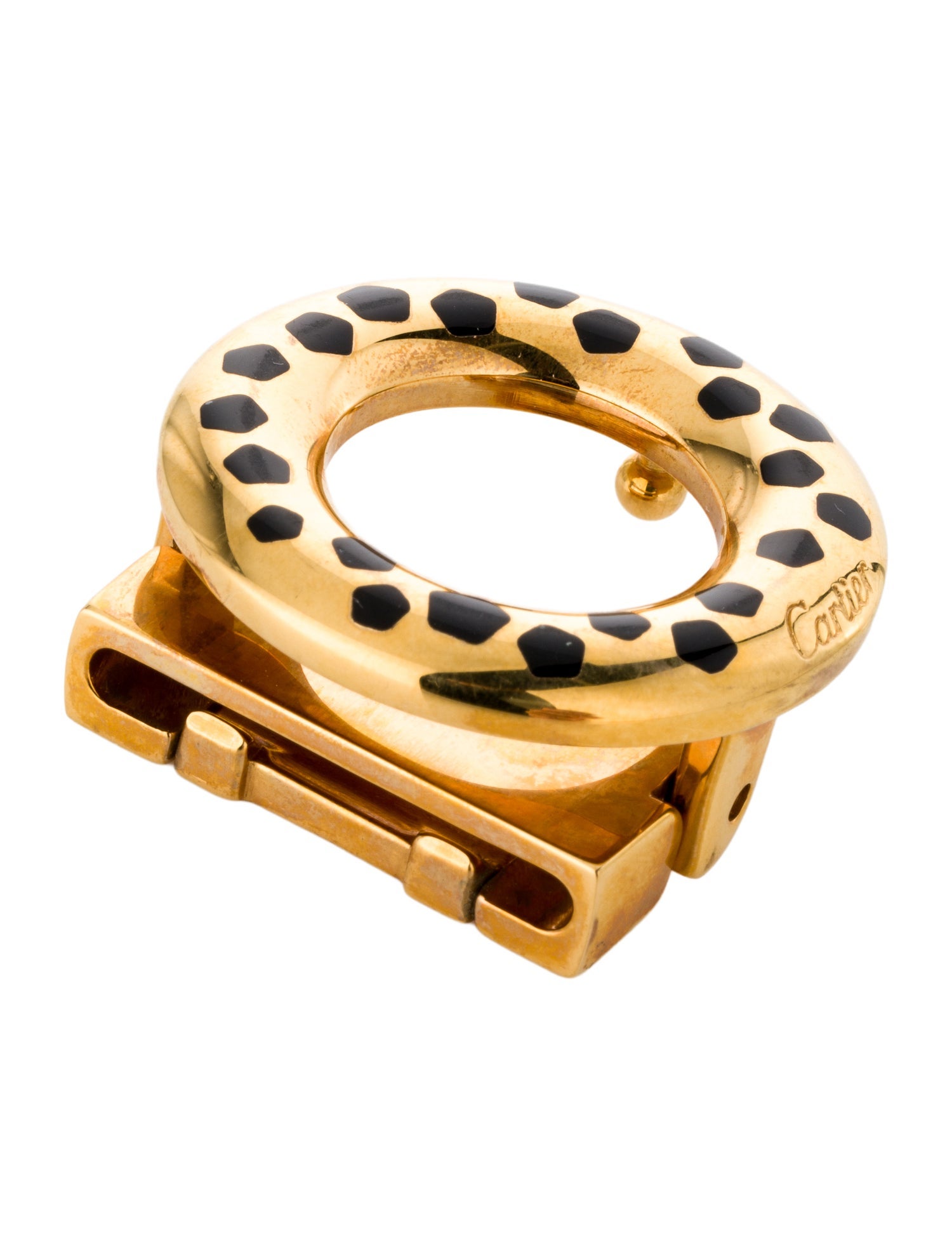 Cartier Gold-tone Printed Buckle