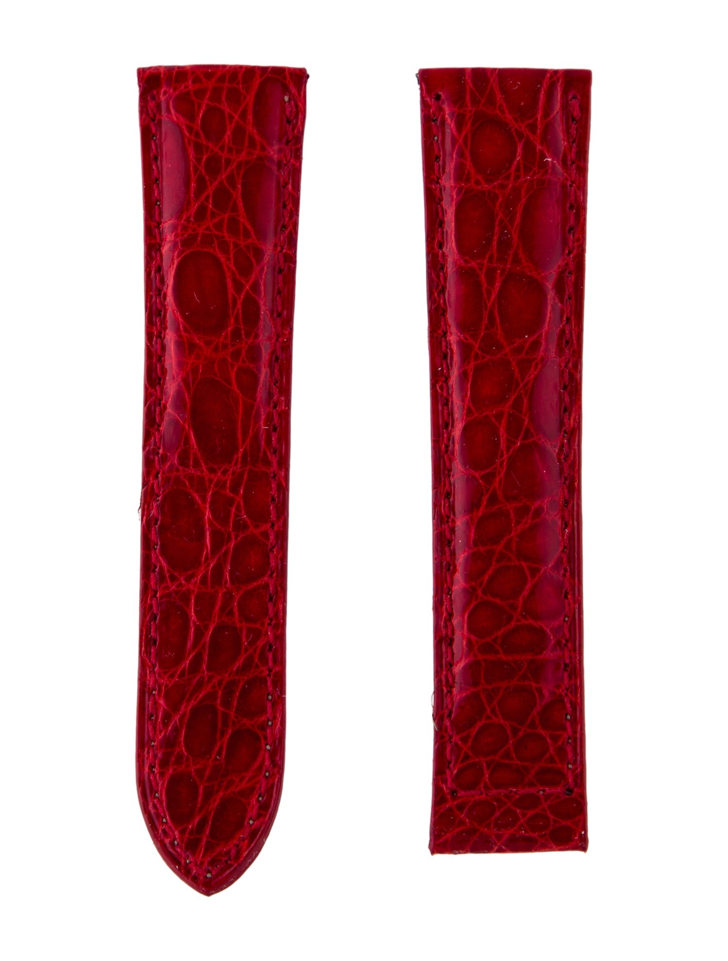Cartier 19mm Red Alligator Watch Strap