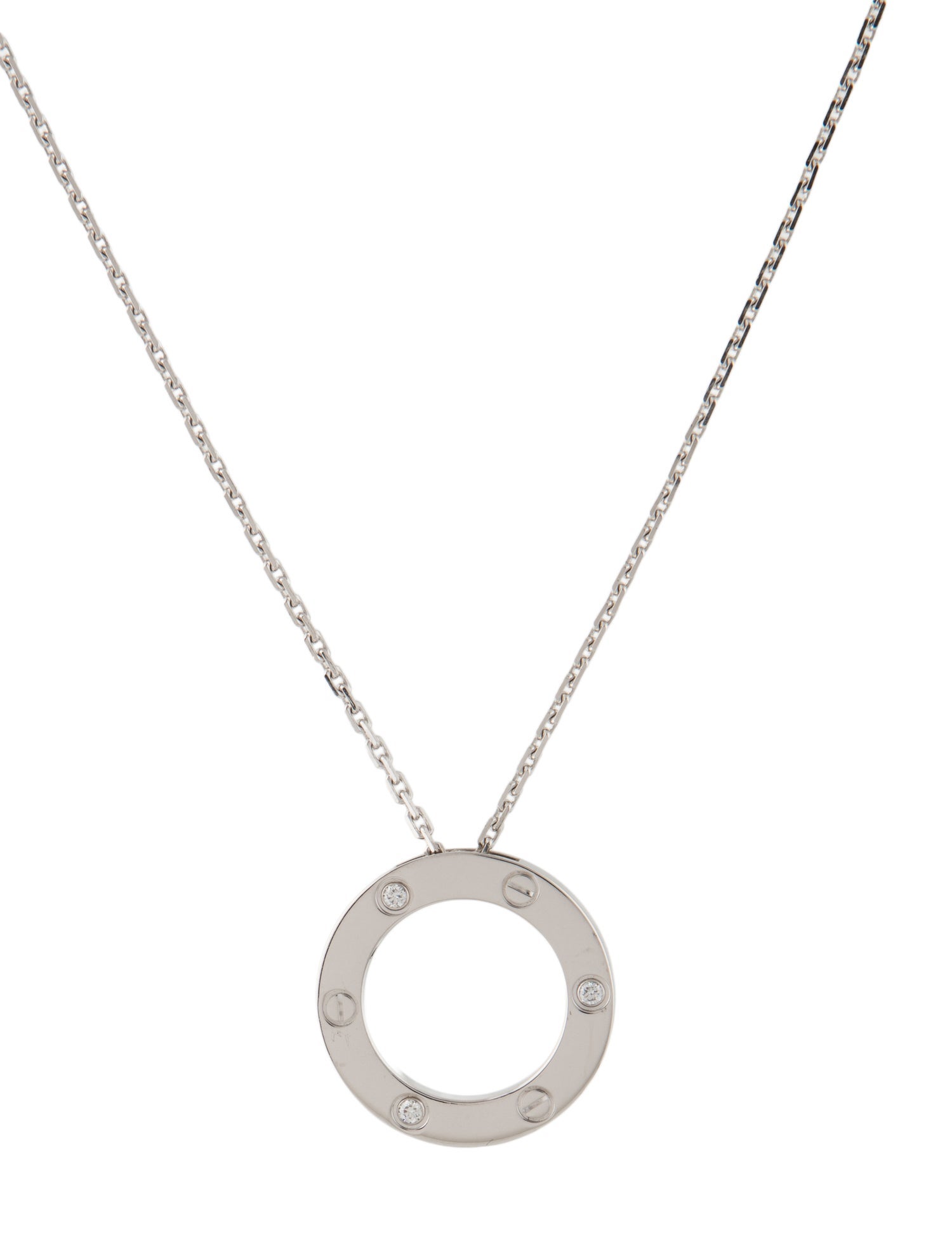 Cartier 3 Diamond LOVE Pendant Necklace