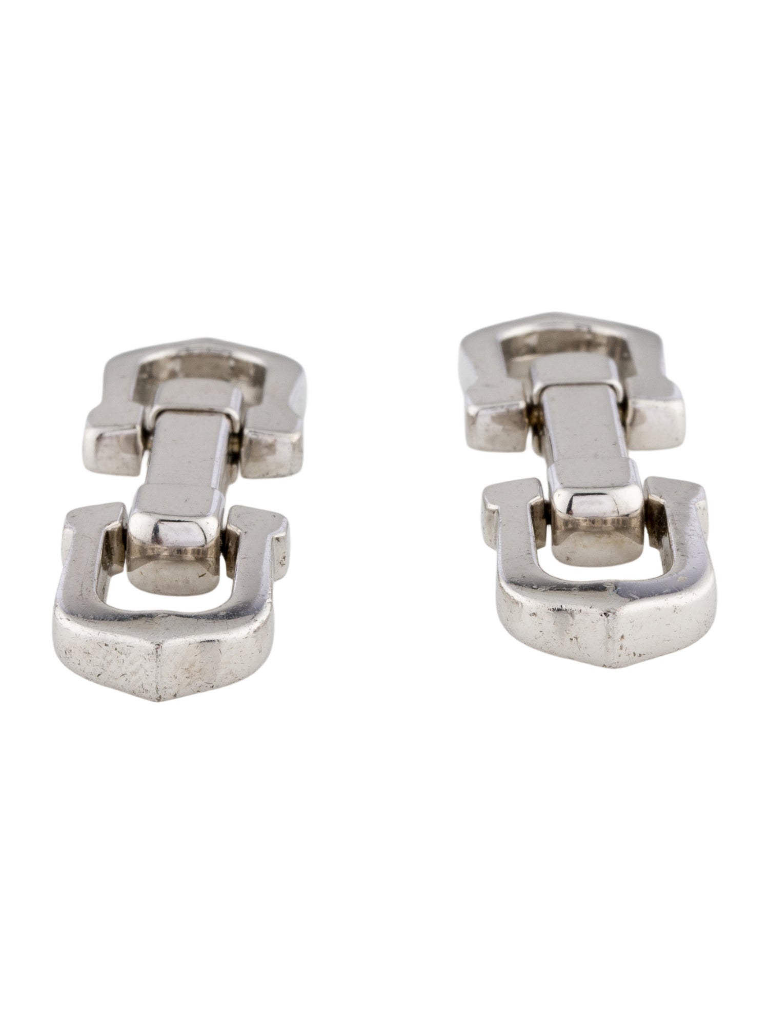 Cartier Elongated C-Shape Decor Cufflinks