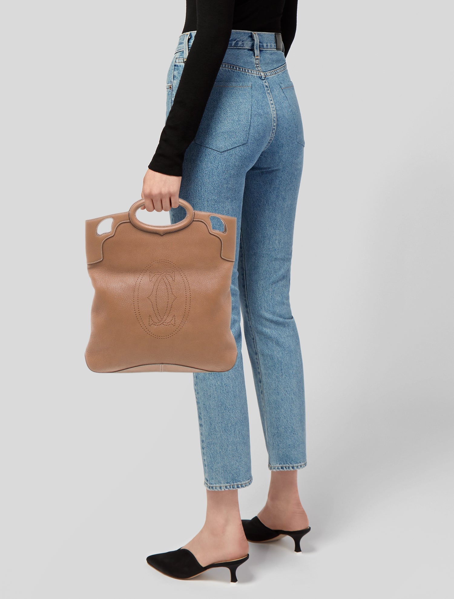 Cartier Leather Top Handle Bag