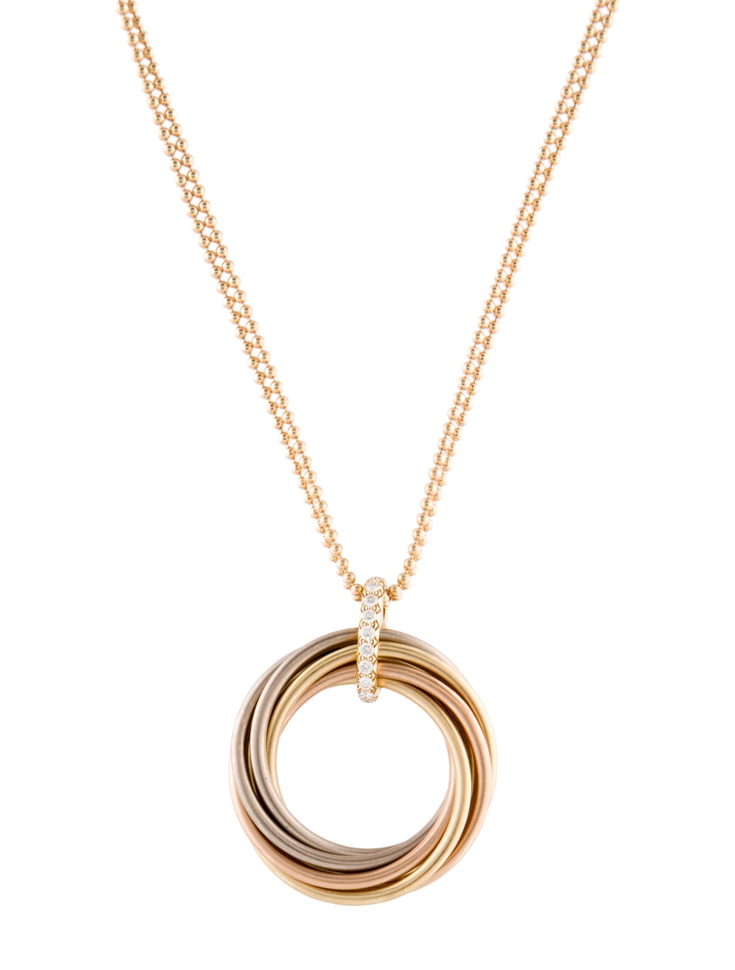 Cartier Diamond Trinity Pendant Necklace, 7 Rows