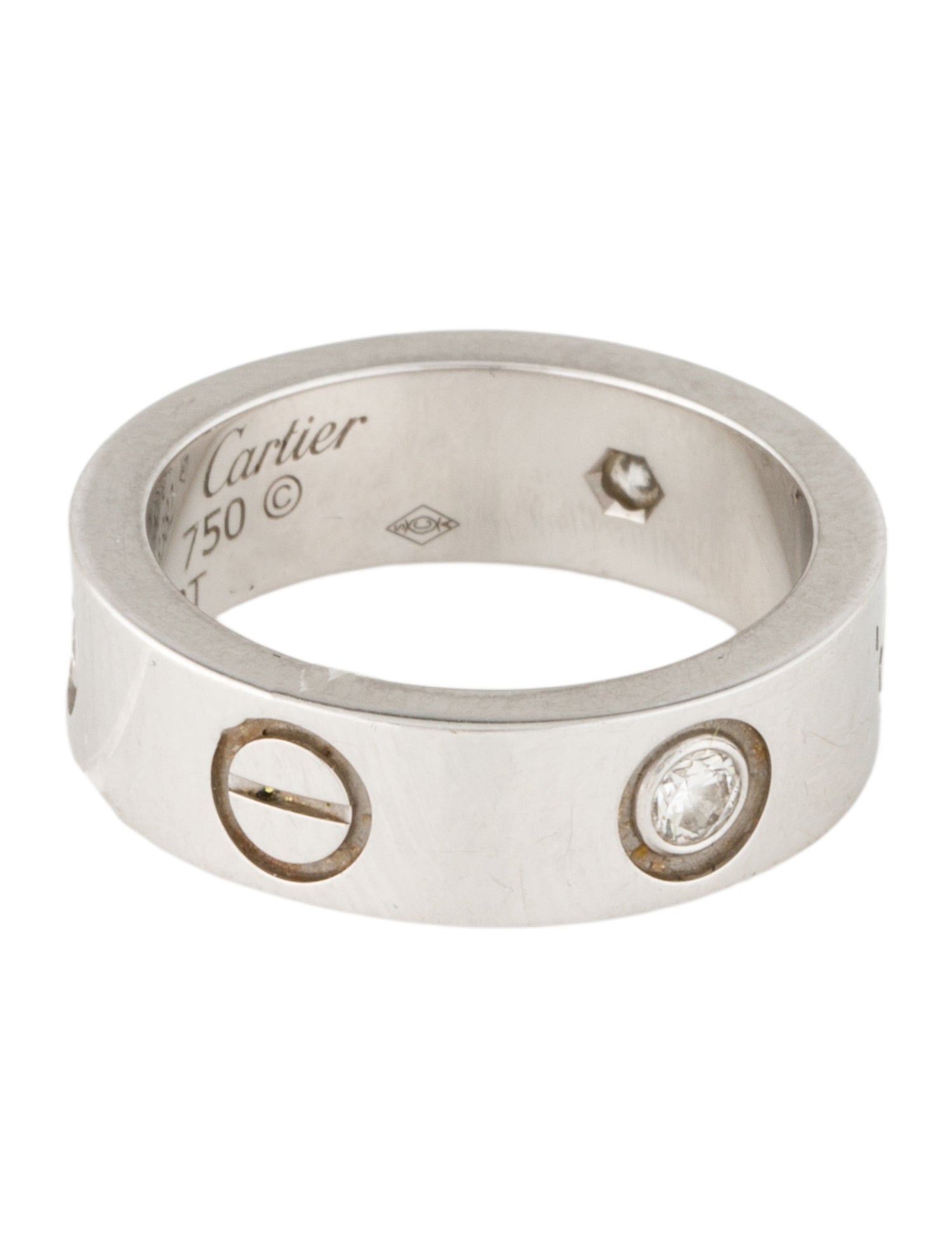 Cartier LOVE Ring, Classic Model, 3 Diamonds