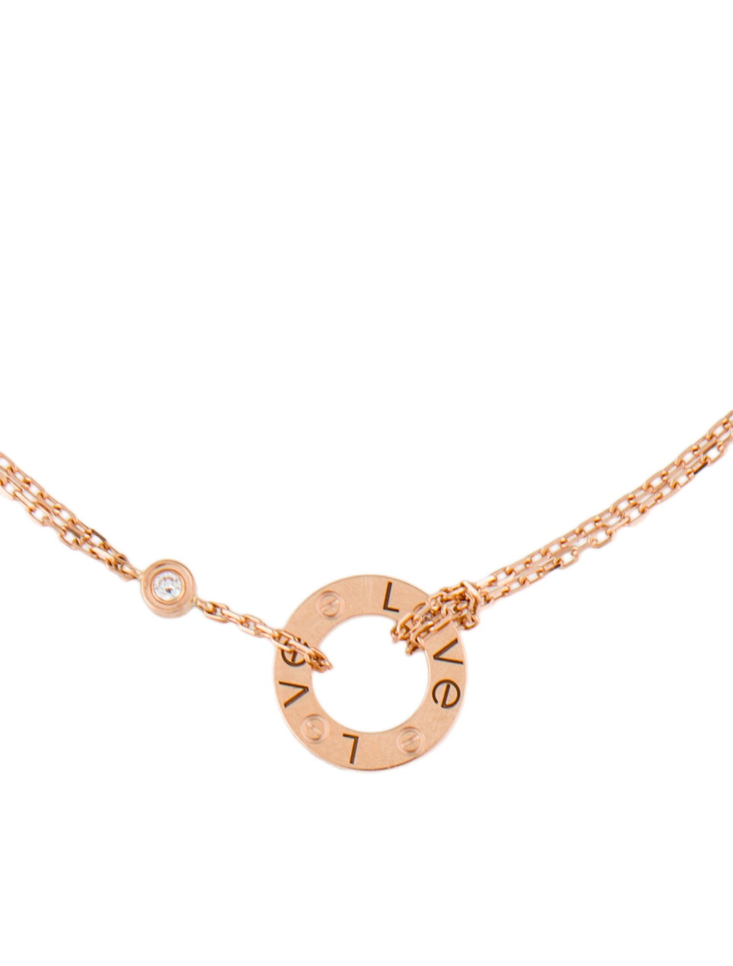 Cartier 2 Diamonds LOVE Pendant Necklace