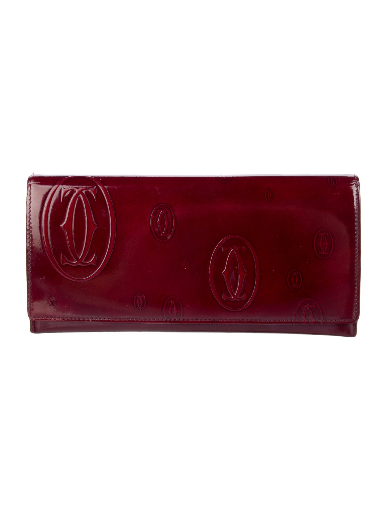 Cartier Patent Leather Continental Wallet