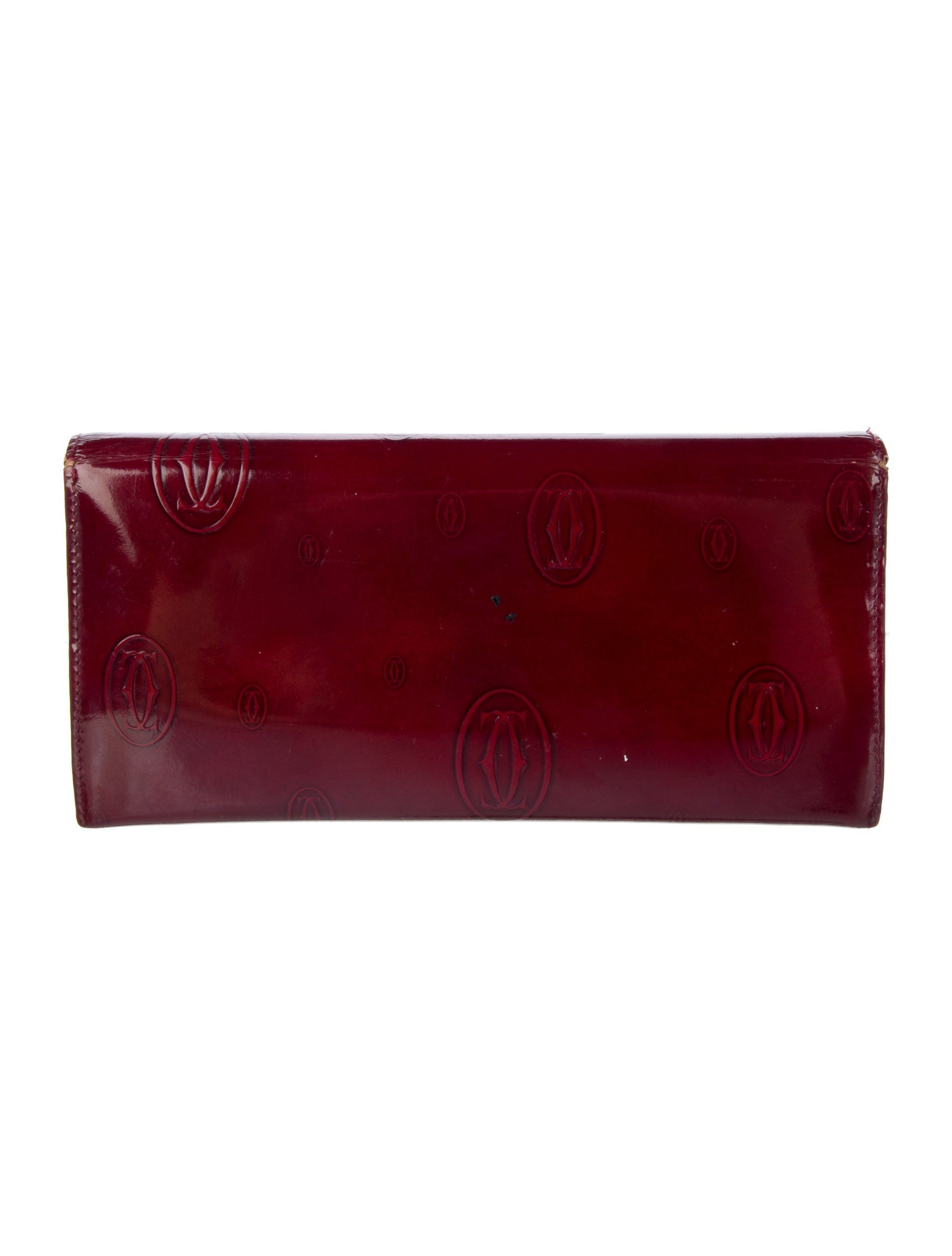 Cartier Patent Leather Continental Wallet