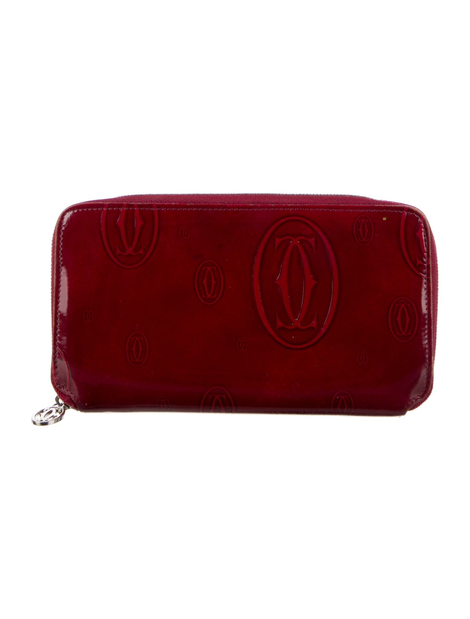 Cartier Patent Leather Continental Wallet