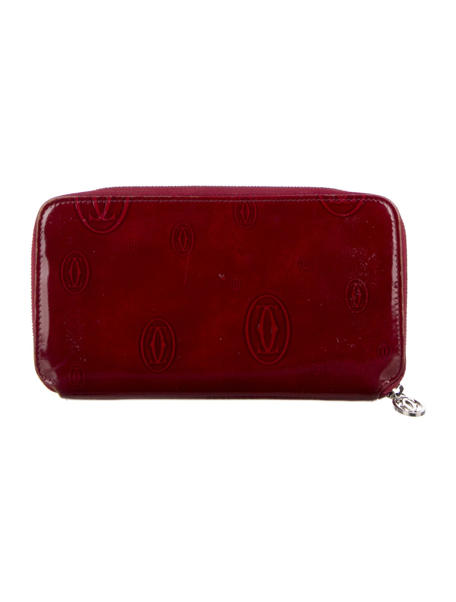 Cartier Patent Leather Continental Wallet