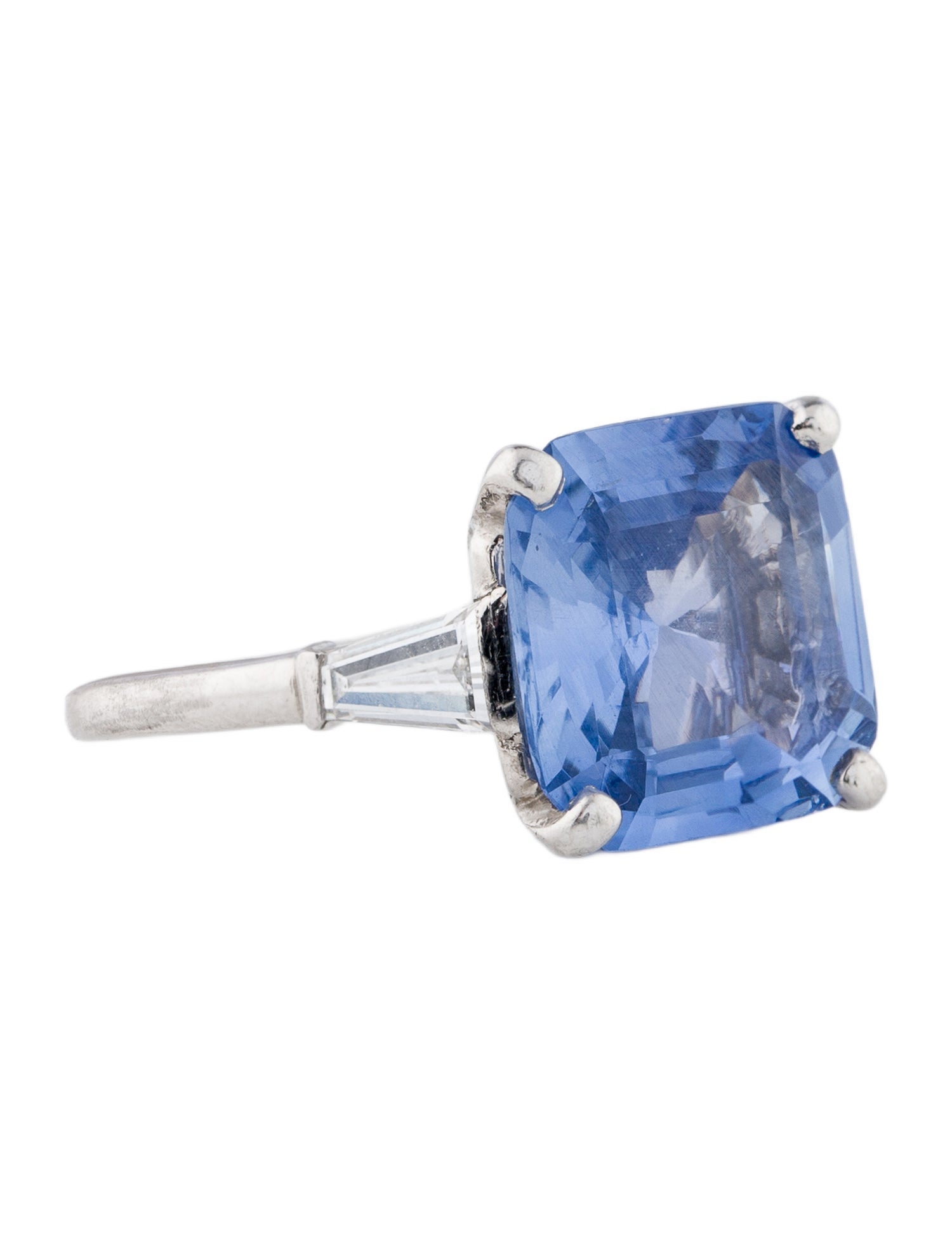 Cartier Vintage Platinum 5.50ct Sapphire & Diamond Ring