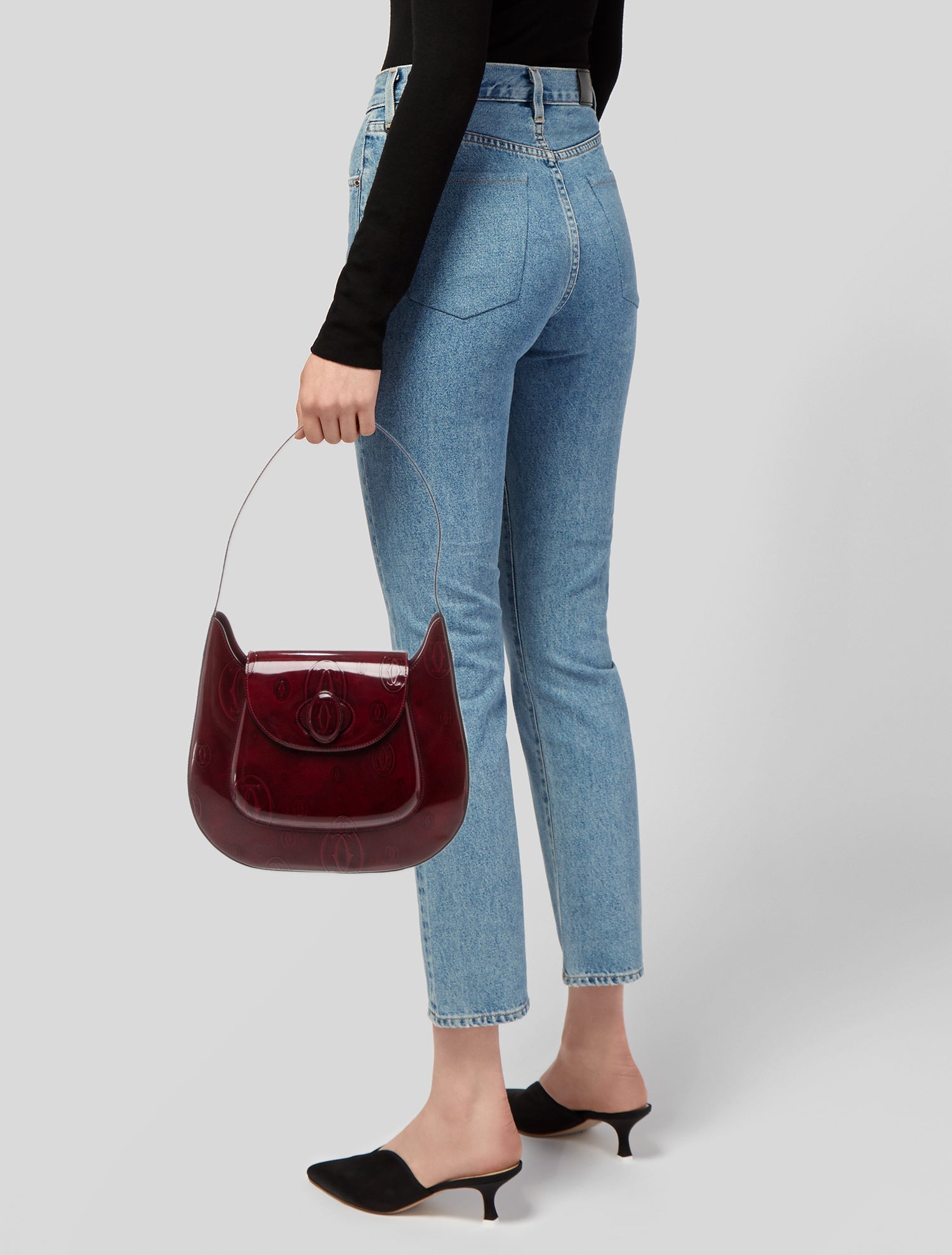 Cartier Patent Leather Shoulder Bag