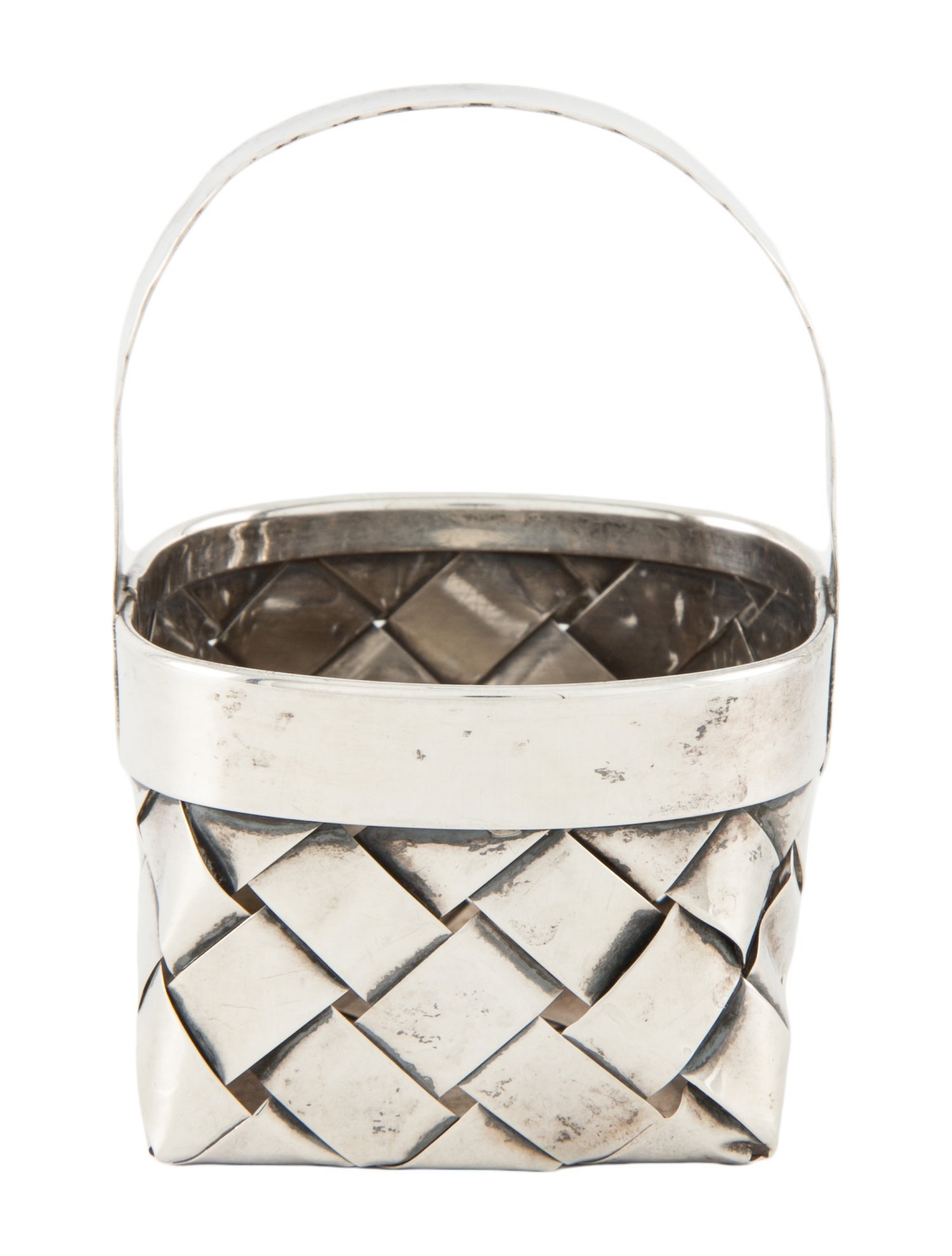 Cartier Sterling Silver Woven Mini Basket