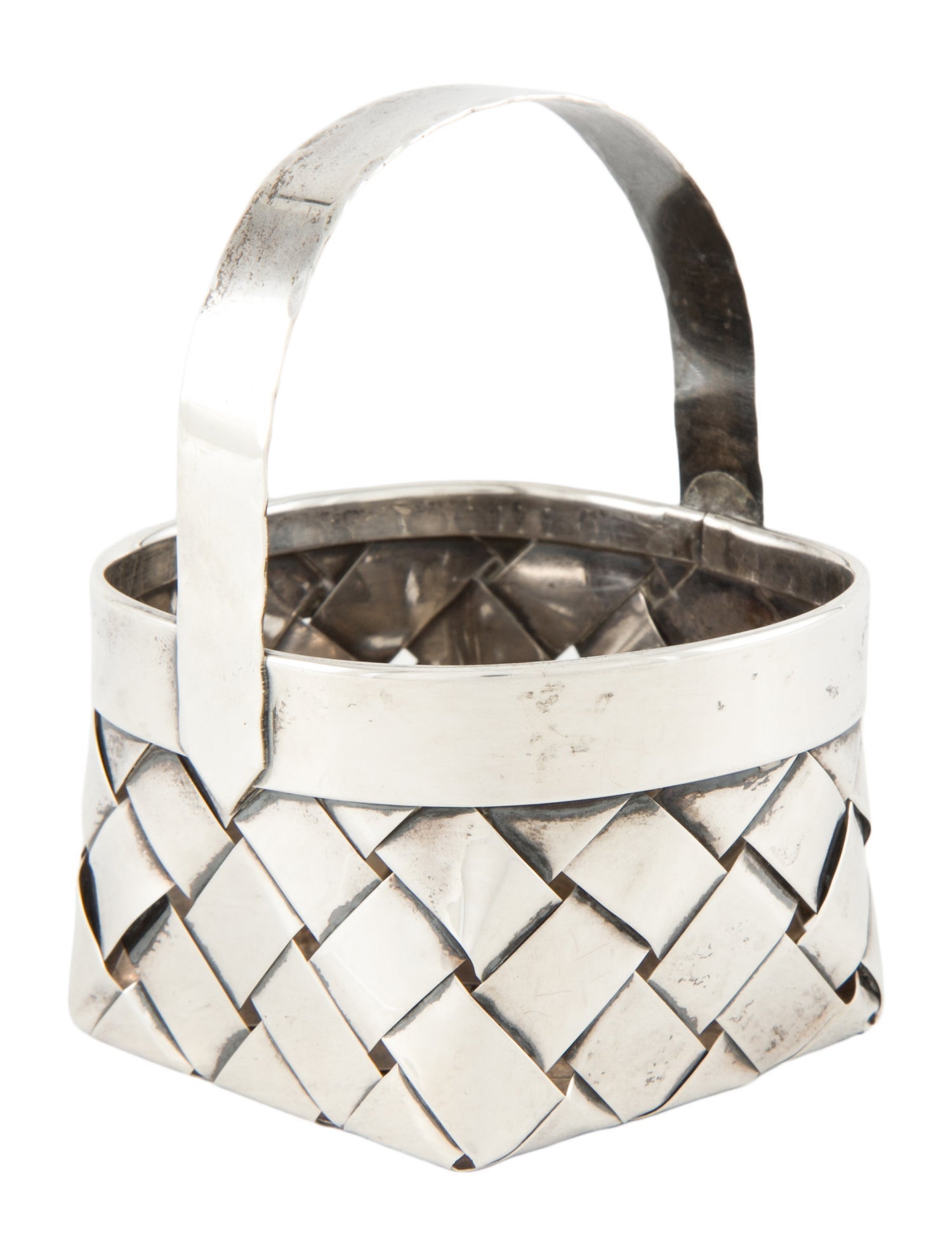 Cartier Sterling Silver Woven Mini Basket