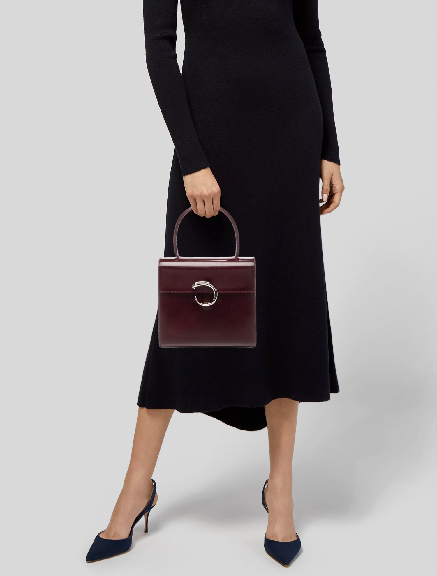 Cartier Leather Top Handle Bag