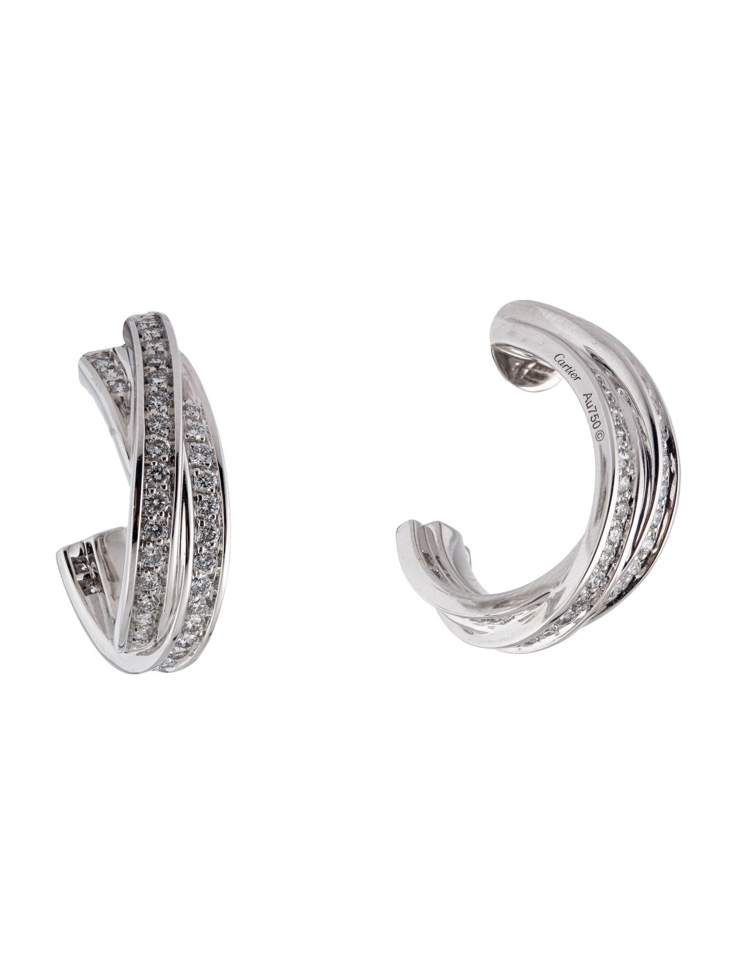Cartier Trinity Diamond Hoops
