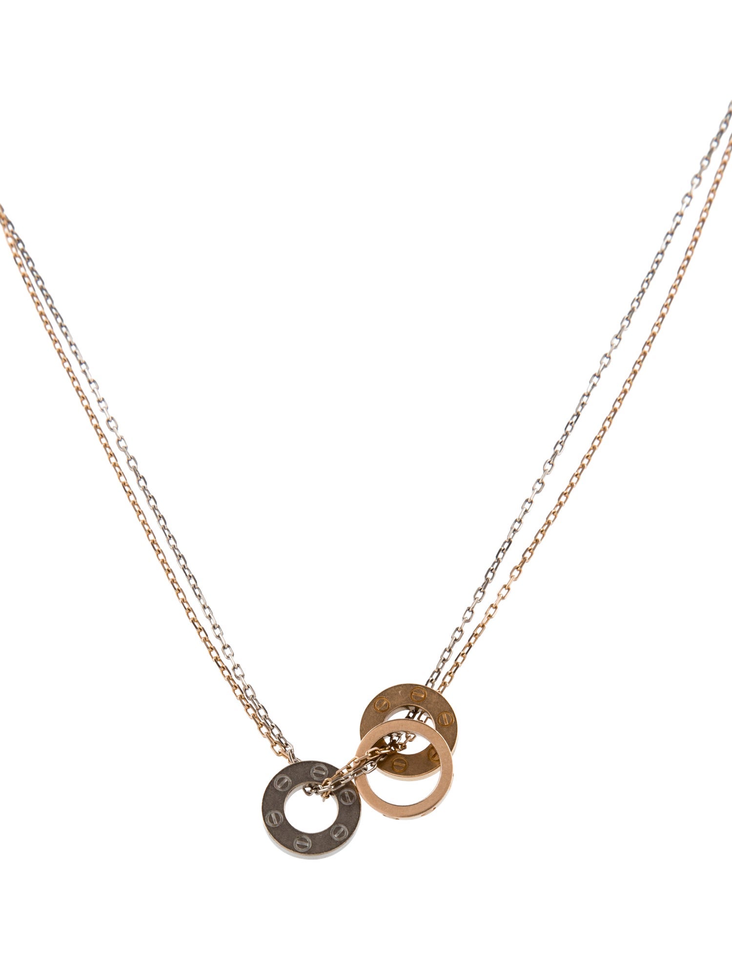 Cartier 6 Diamond LOVE Pendant Necklace