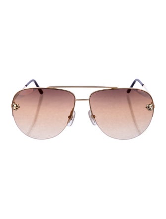 Cartier Panthere De Cartier Aviator Sunglasses