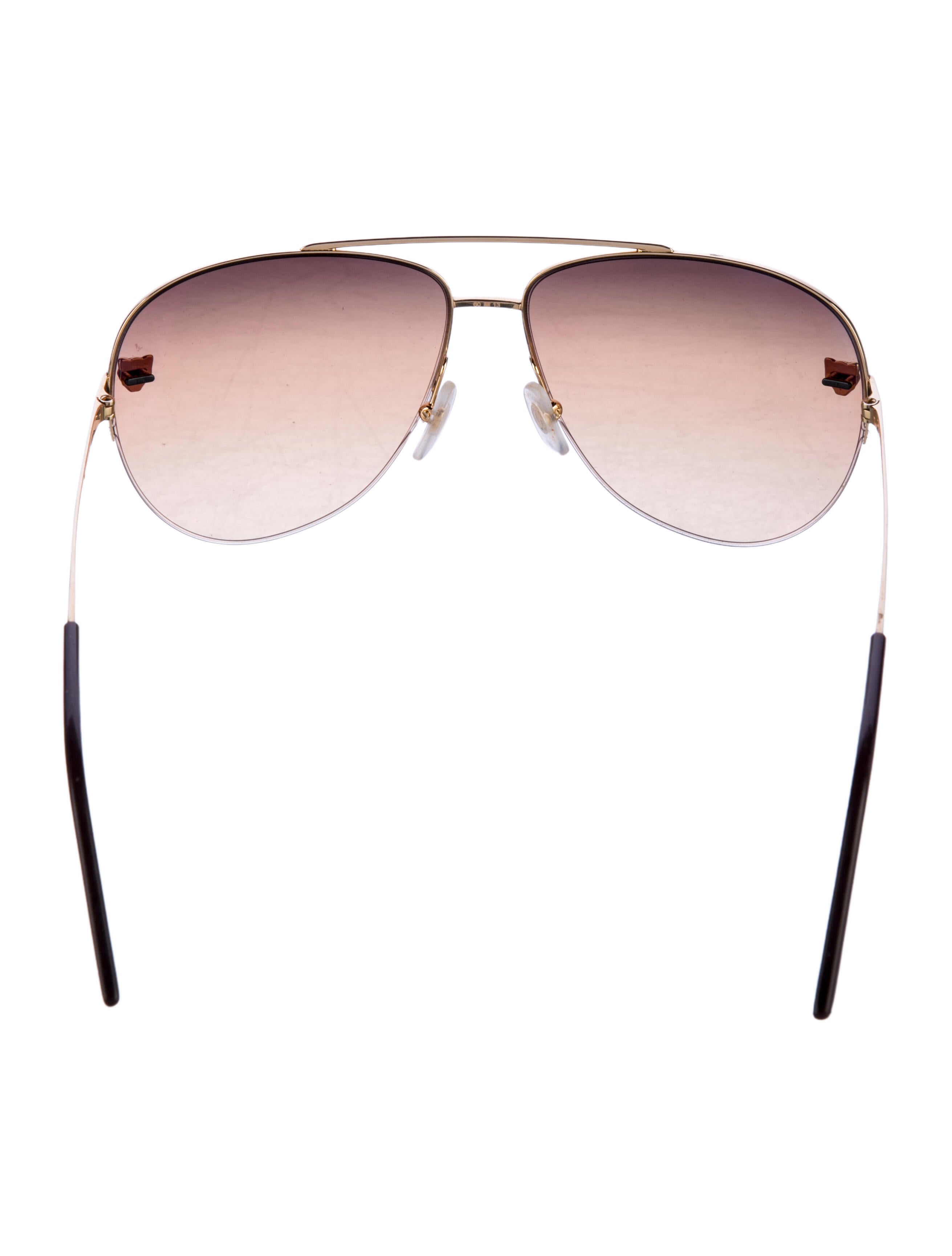 Cartier Panthere De Cartier Aviator Sunglasses