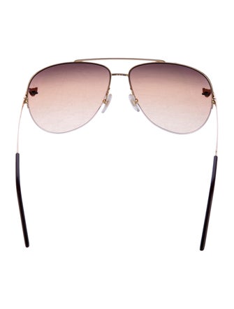 Cartier Panthere De Cartier Aviator Sunglasses