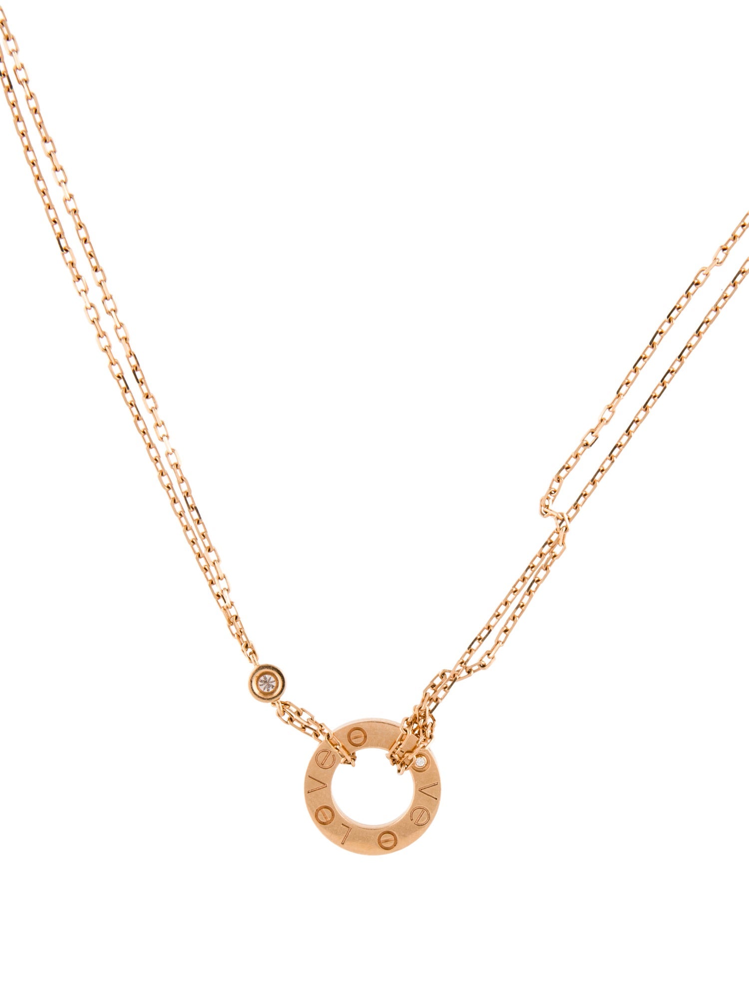 Cartier LOVE Pendant Necklace, 2 Diamonds
