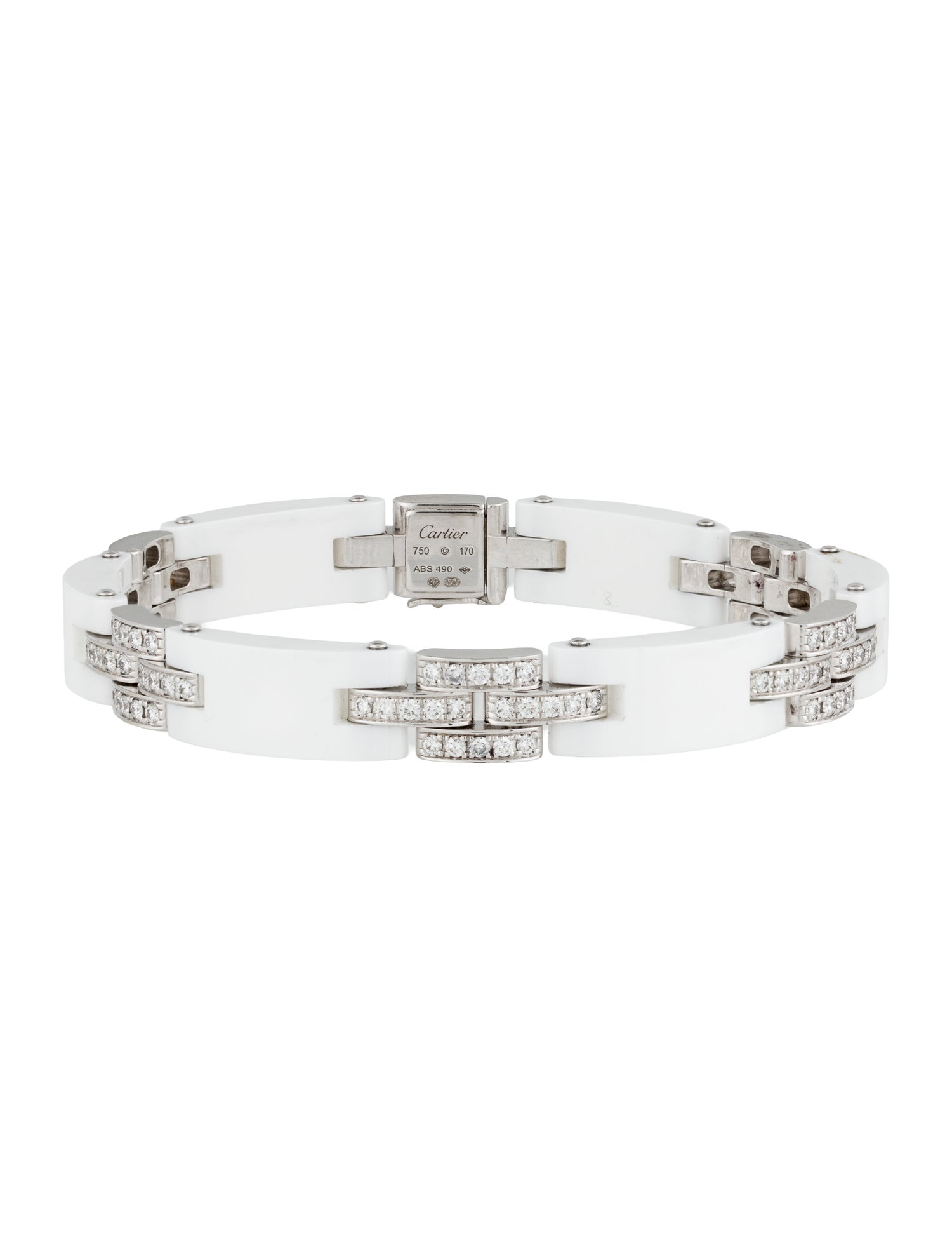 Cartier Maillon Panthère Diamond & Ceramic Bracelet