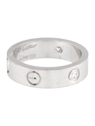 Cartier 3 Diamond Classic LOVE Ring