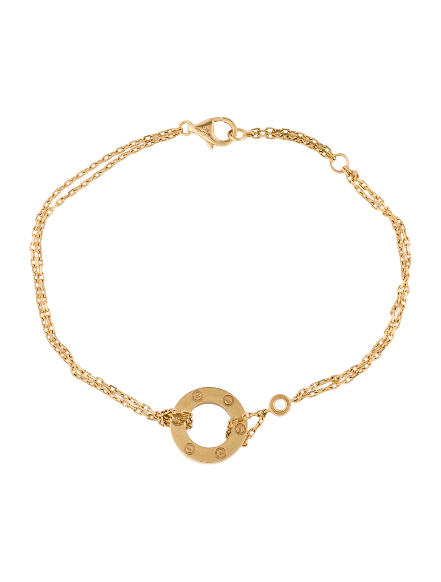 Cartier LOVE Bracelet, On Chain, 2 Diamonds