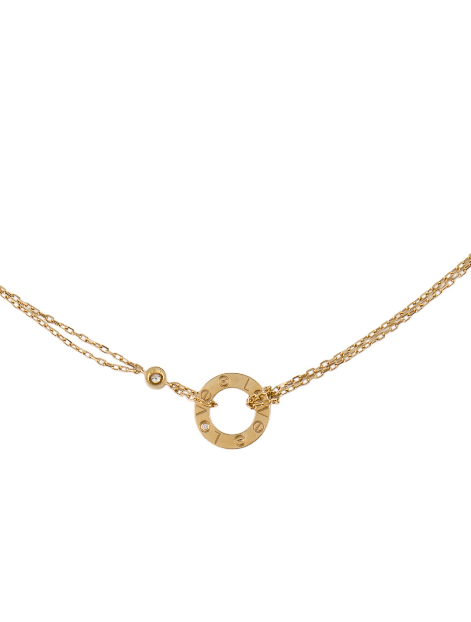 Cartier 2 Diamonds LOVE Pendant Necklace