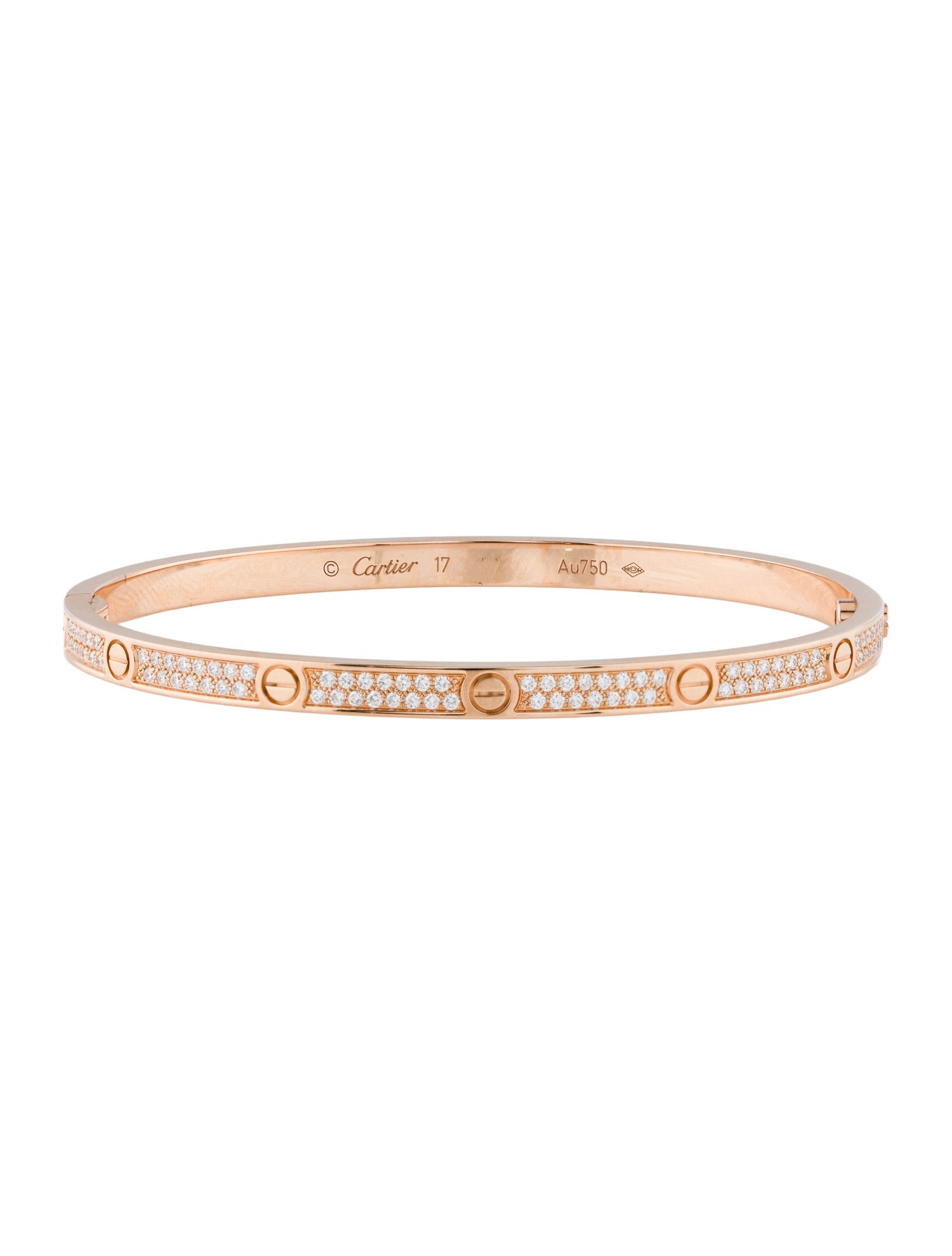 Cartier Pavéd LOVE Bracelet, Small Model